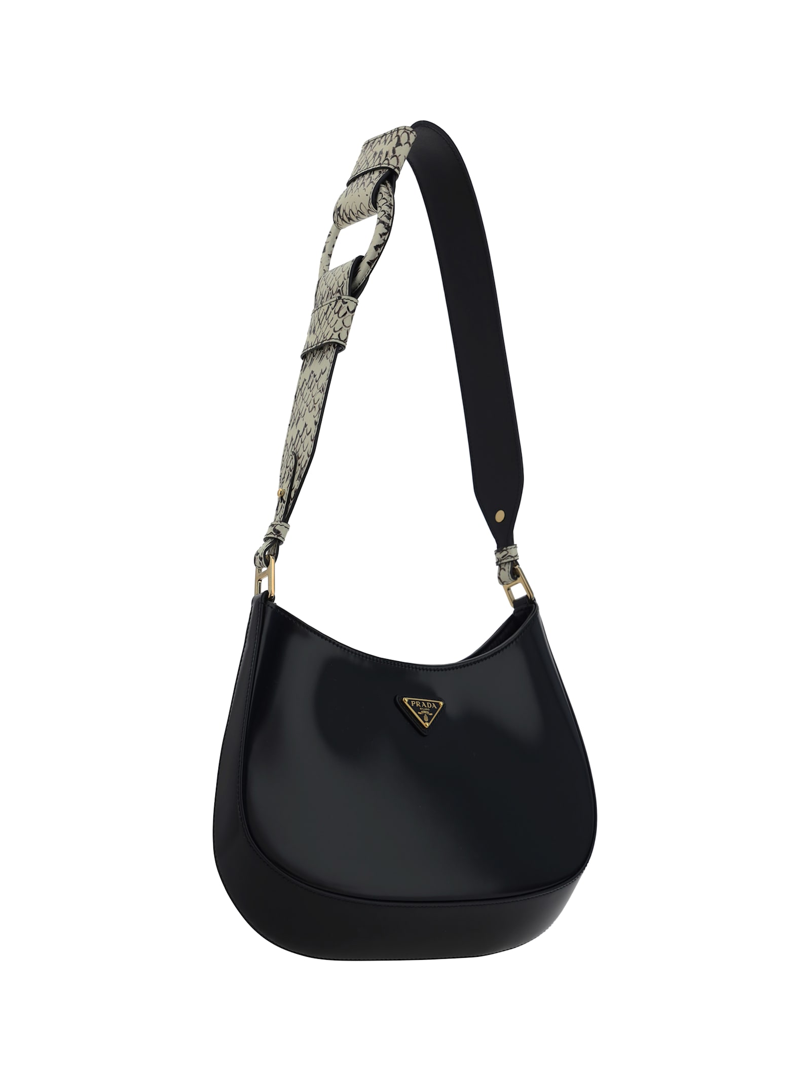 Shop Prada Shoulder Bag In Nero+roccia 1