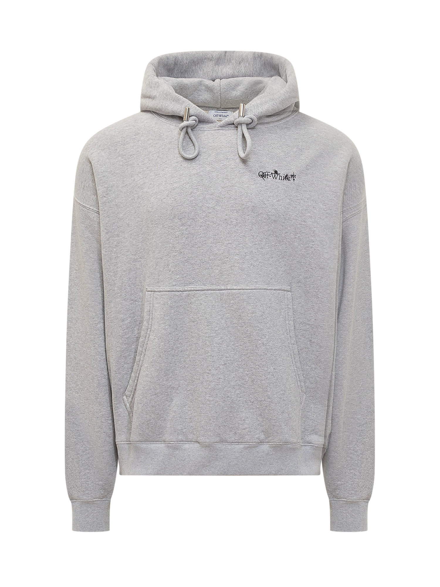 Shop Off-white Flower Arrow Hoodie In Light Grey