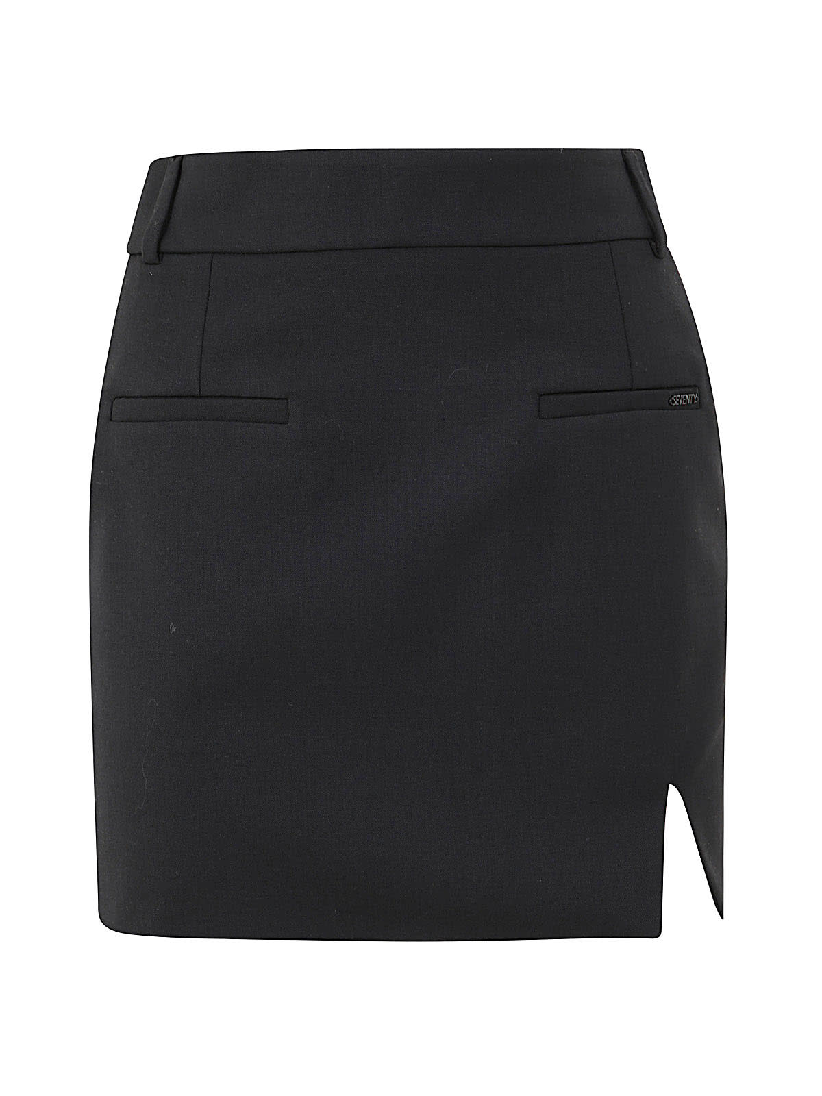 Seventy Bistretch Wool Mini Skirt In Black