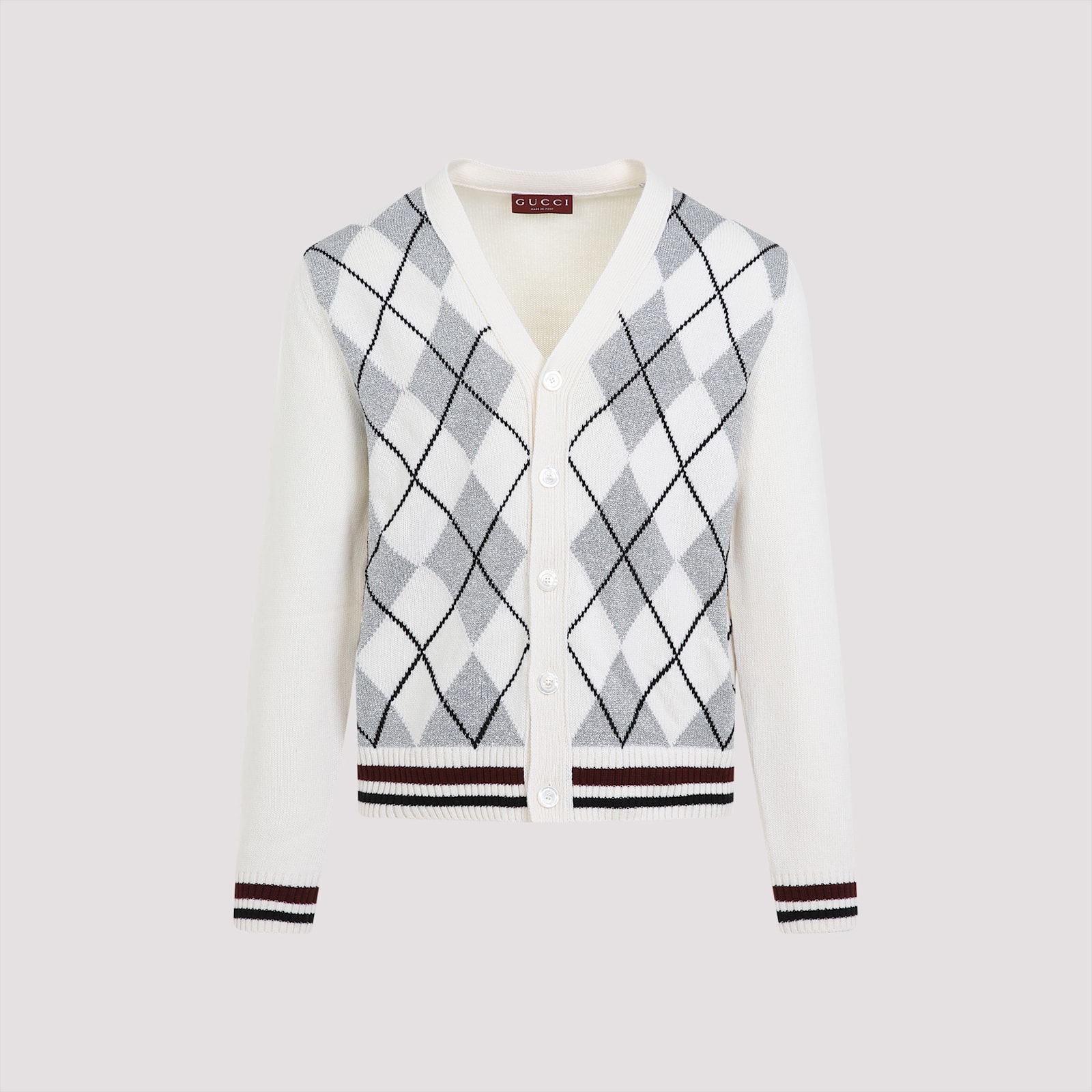 GUCCI ARGYLE LUREX CARDIGAN