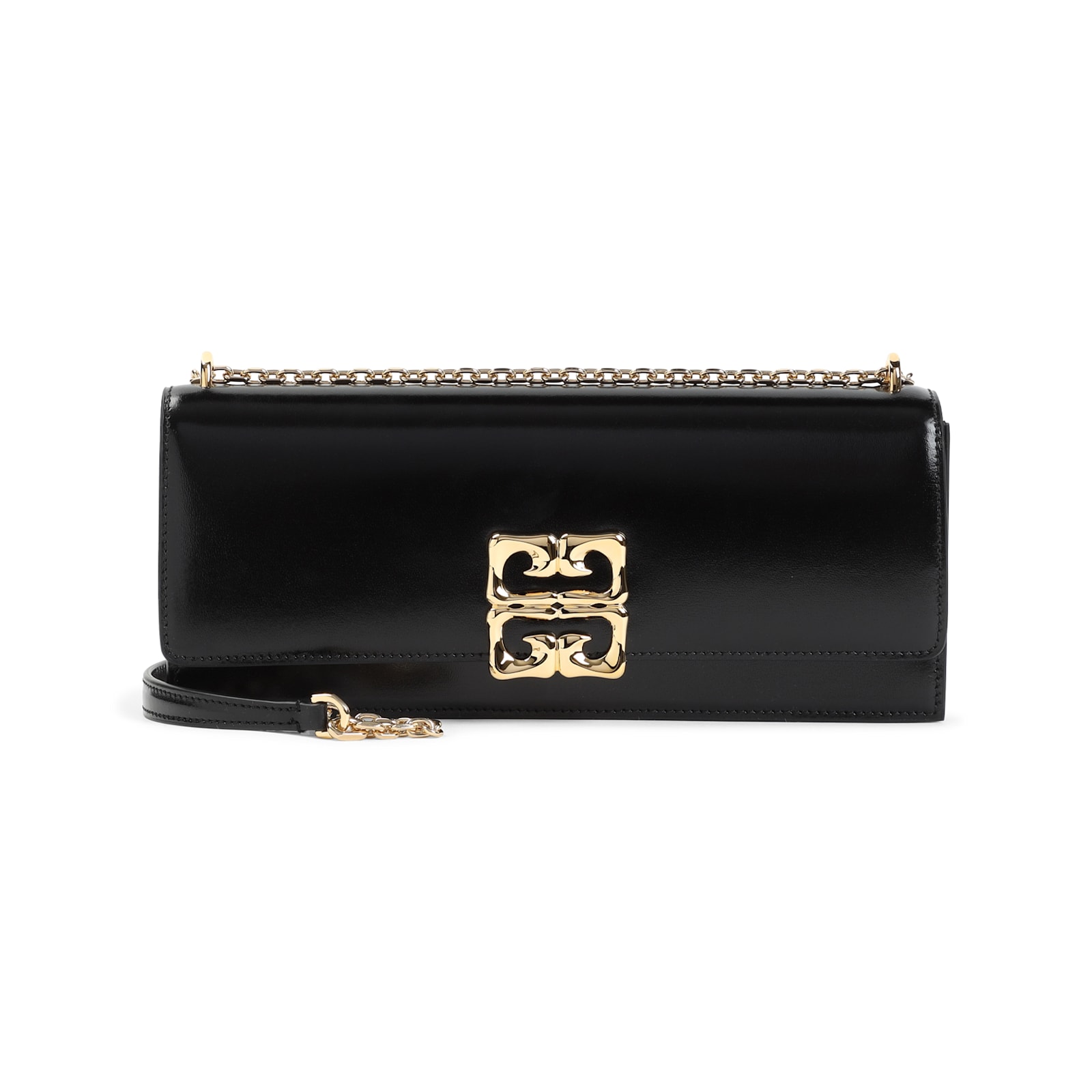 Givenchy Structured Black Calf Leather Shoulder Bag In Black