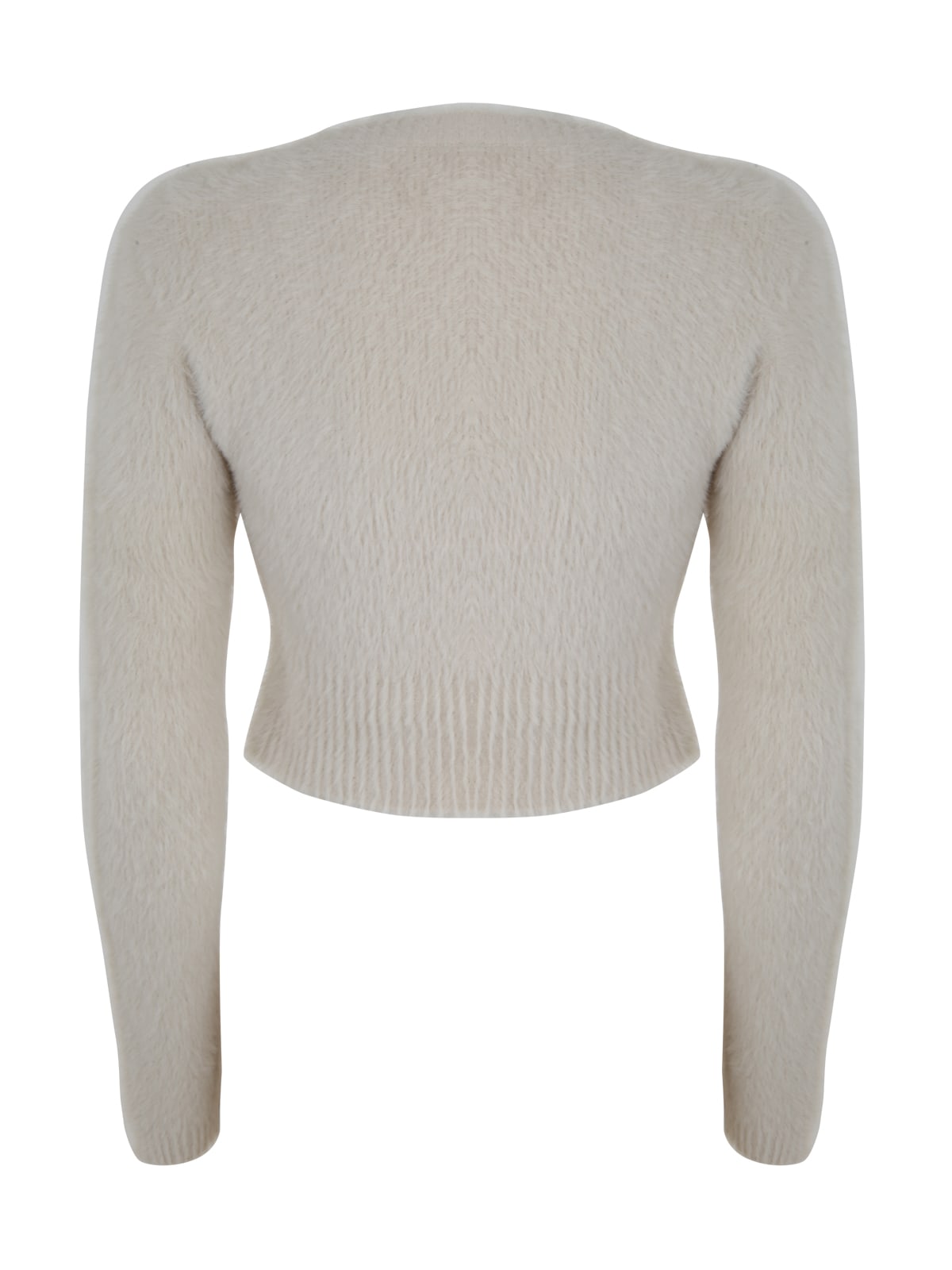 Shop Jacquemus La Maille Neve Manches Lo In Off White