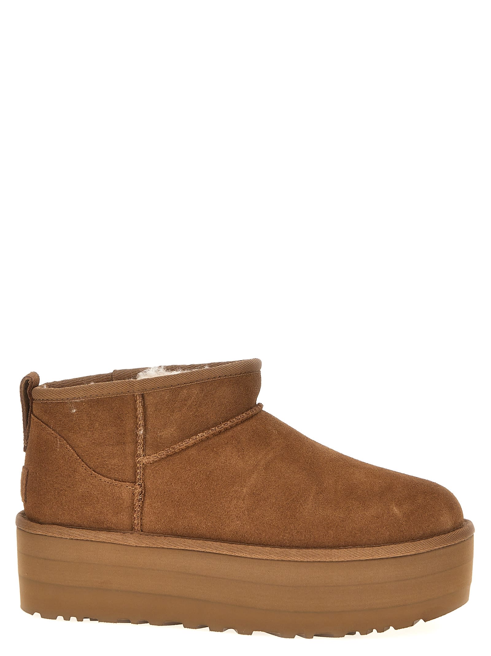 Ugg Classic Ultra Mini Platform Ankle Boots In Brown