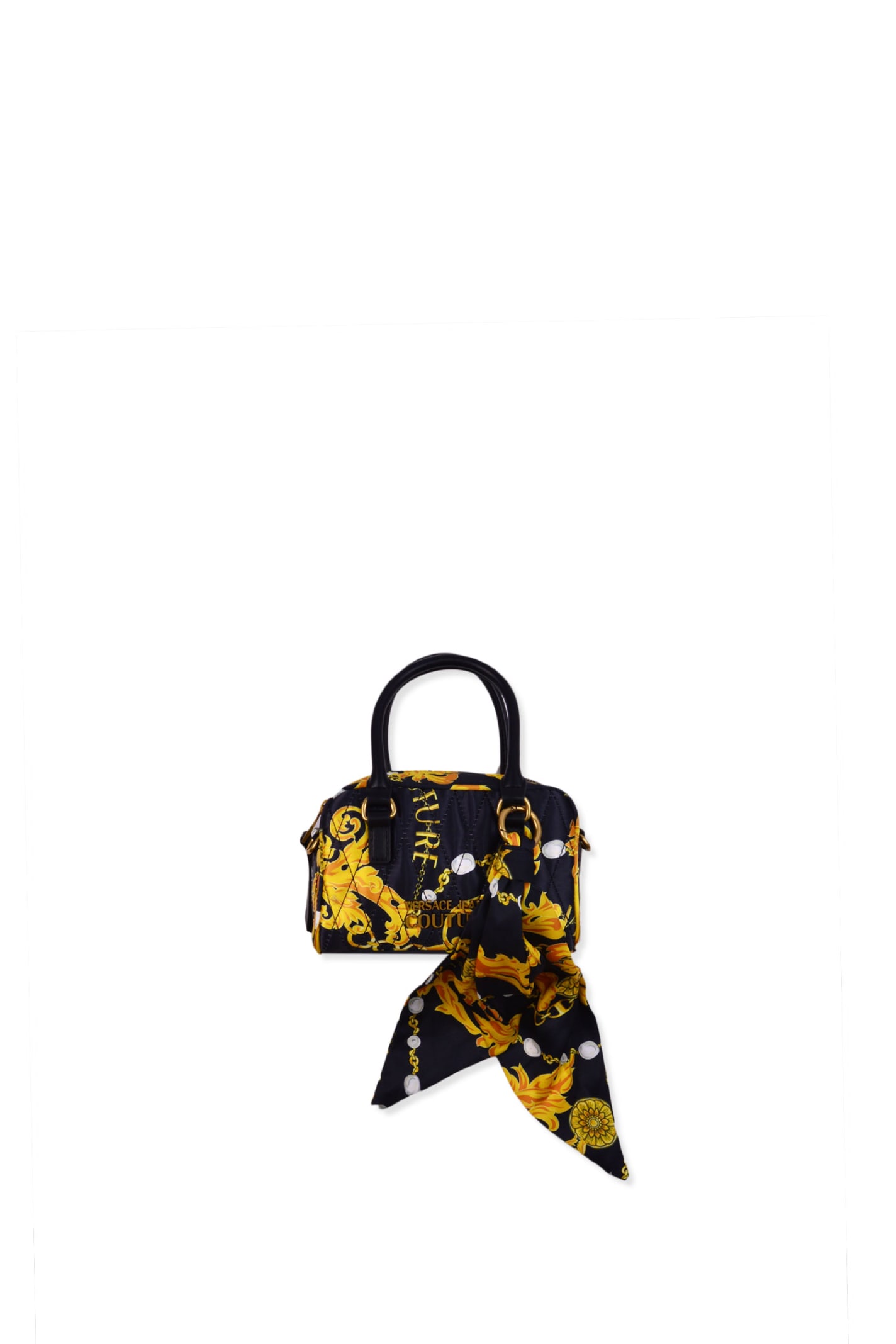 Baroque-print Zip-up Tote Bag