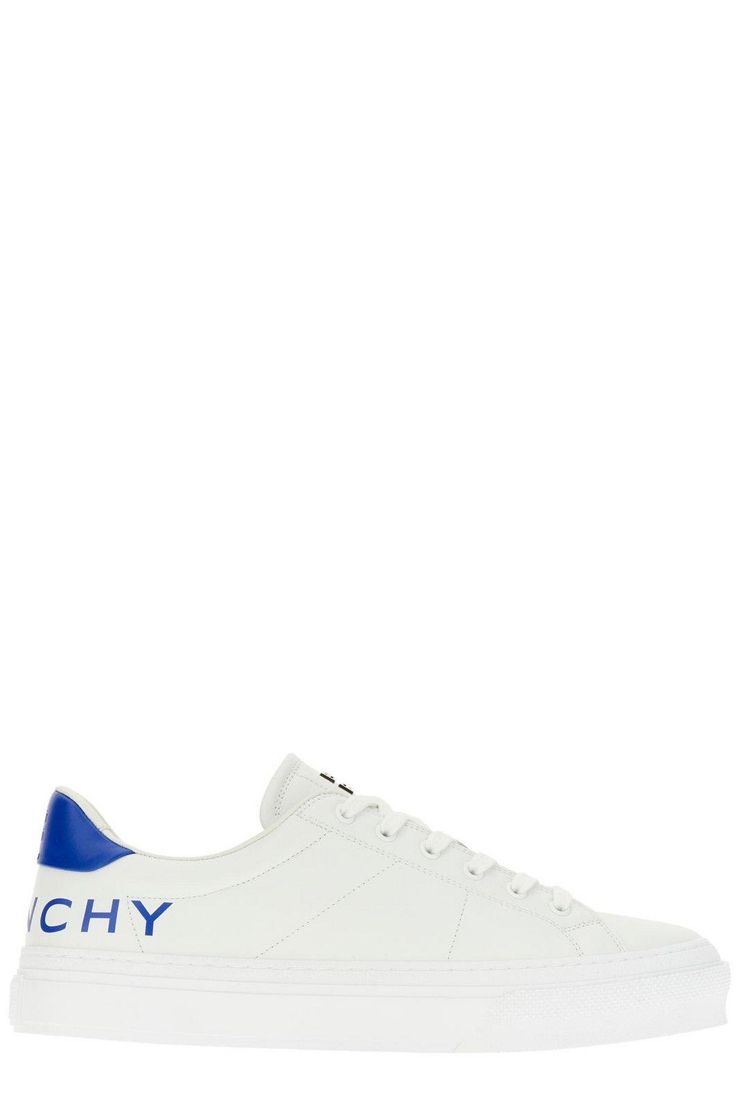 Shop Givenchy Logo Printed Low-top Sneakers In White