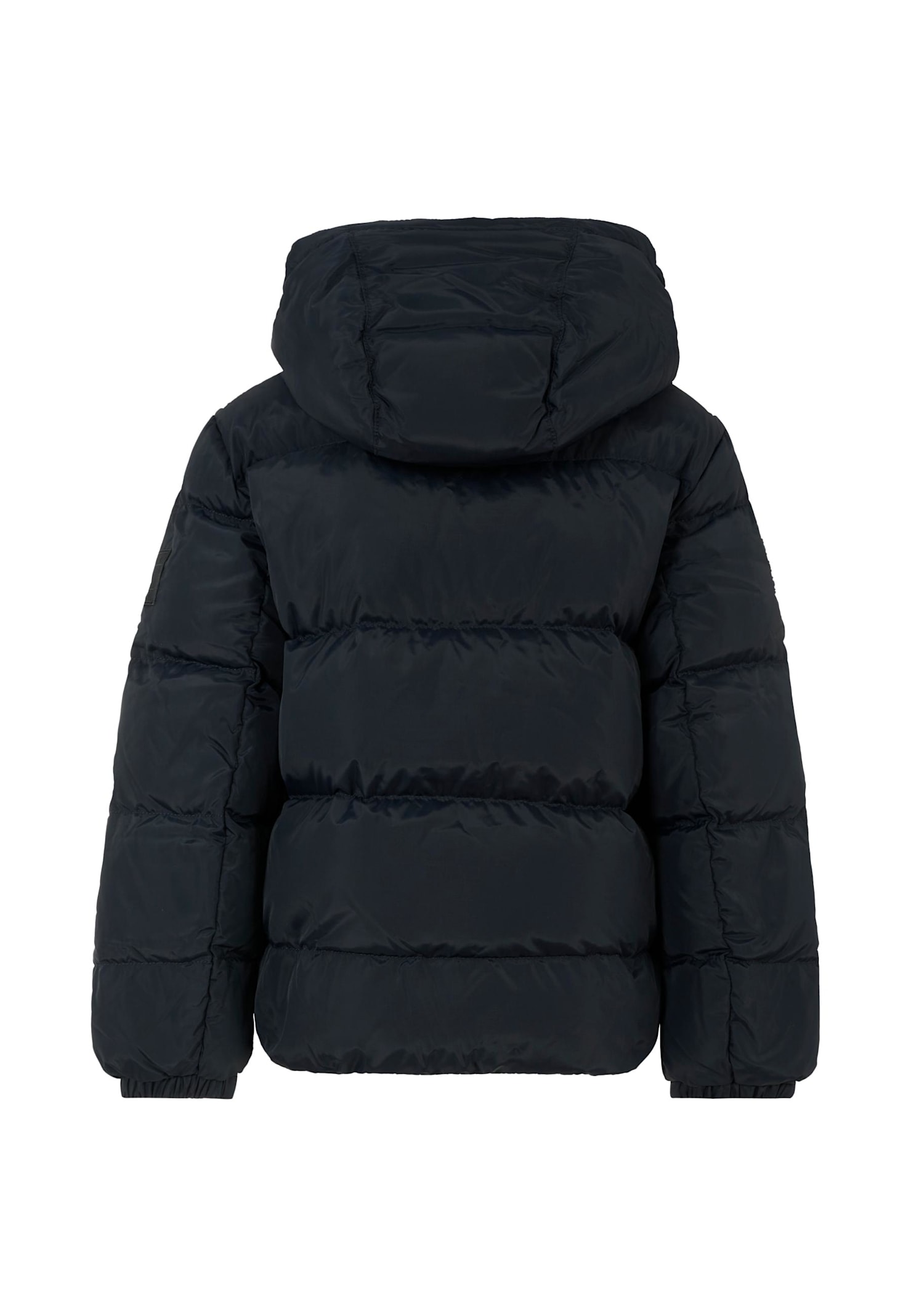 Tommy Hilfiger Blue Down Jacket For Kids With Logo In Blue