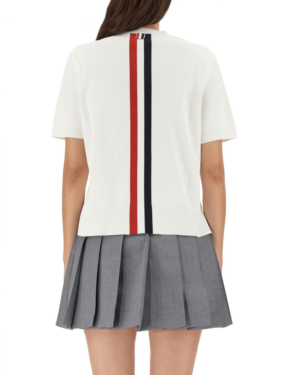 Shop Thom Browne Boxy Fit T-shirt In White