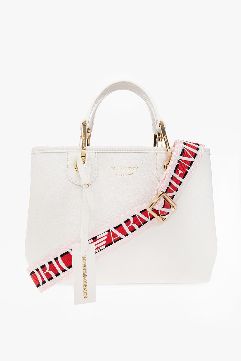 Emporio Armani Myea Small Shopper Bag In White