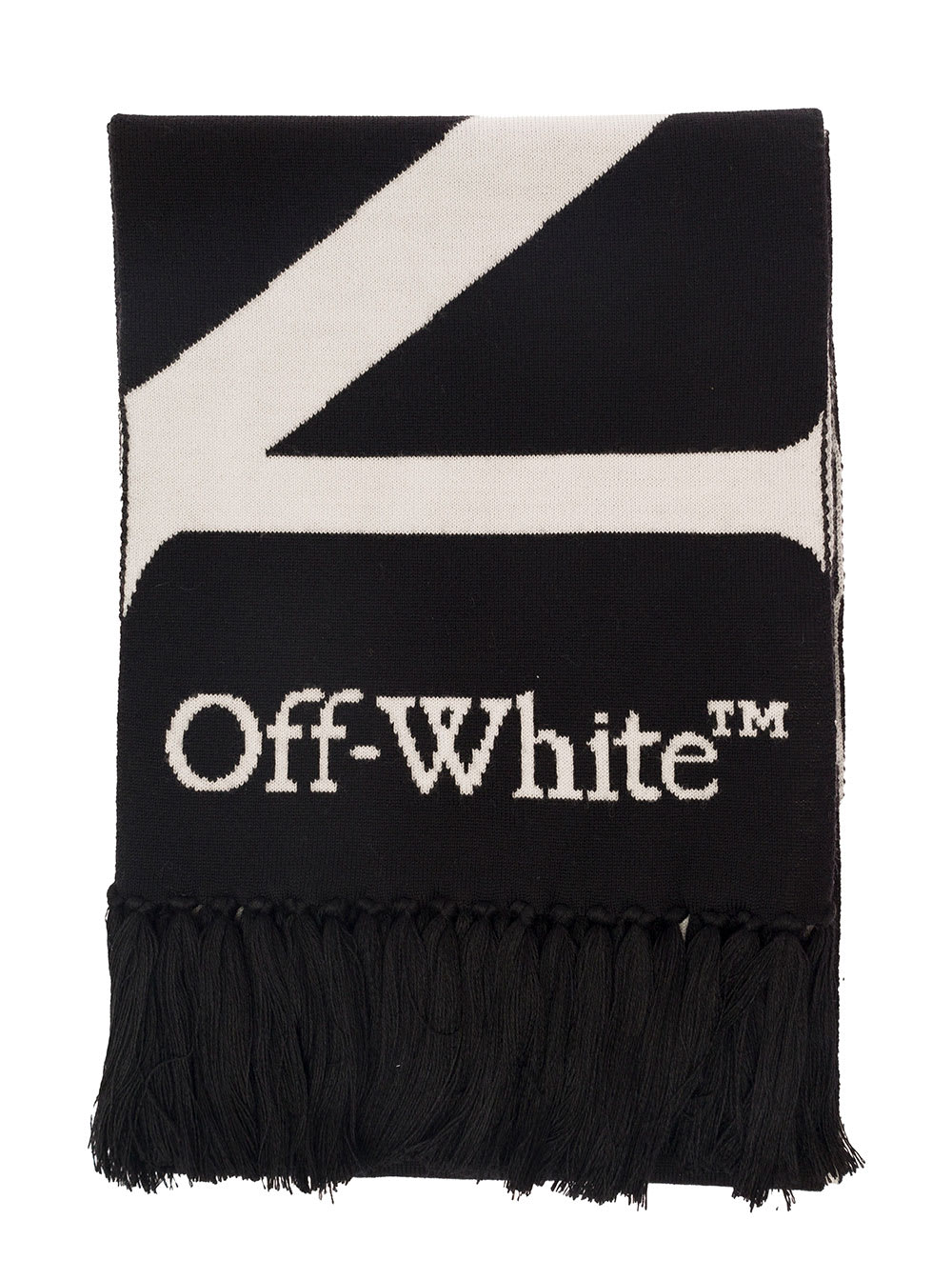 Off-White x AC Milan intarsia-knit Scarf - Grey