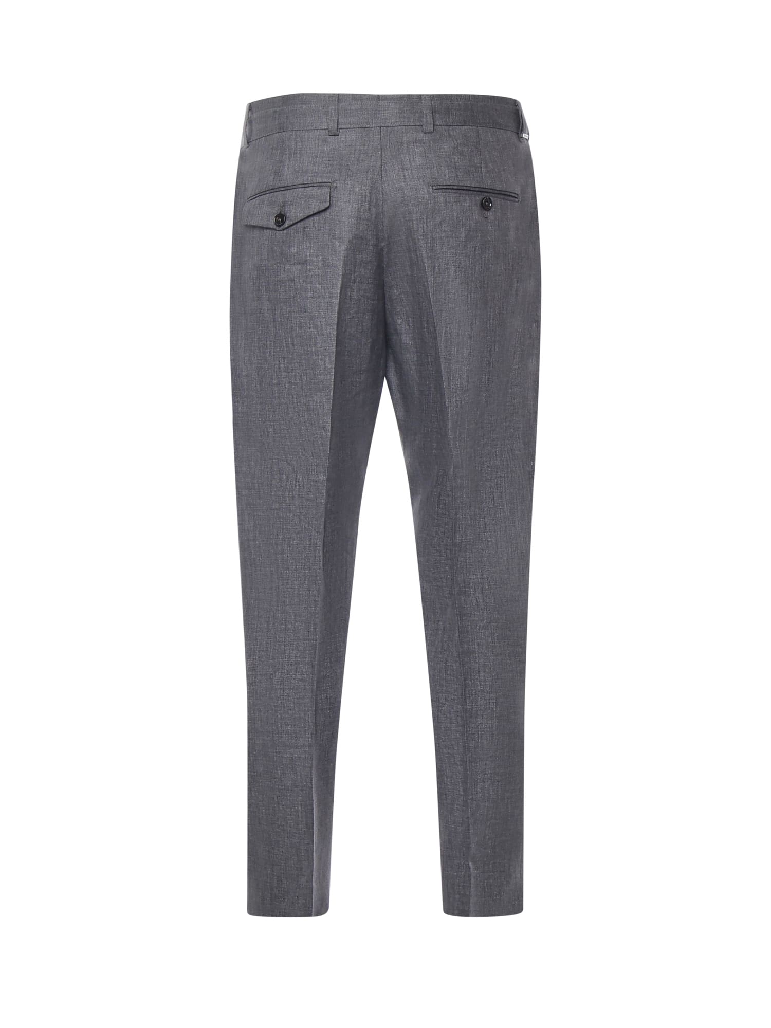 Be Able Pleated Linen Trousers In Gray