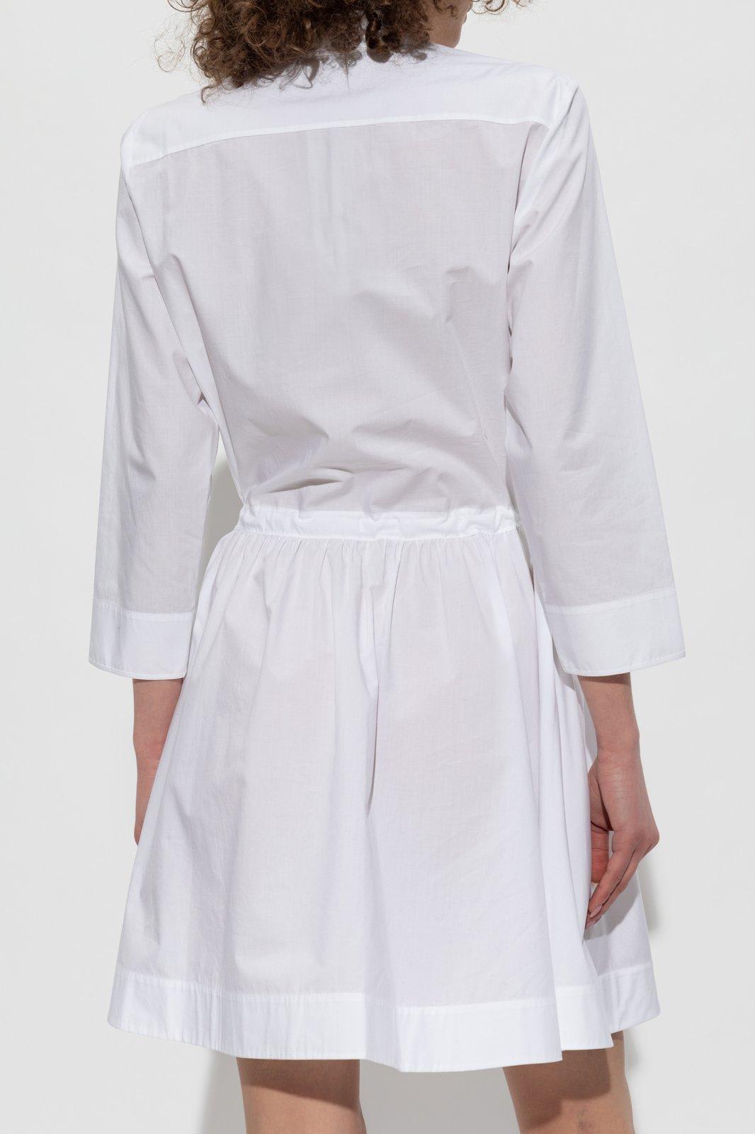 Tory Burch Belted Mini Shirt Dress In White