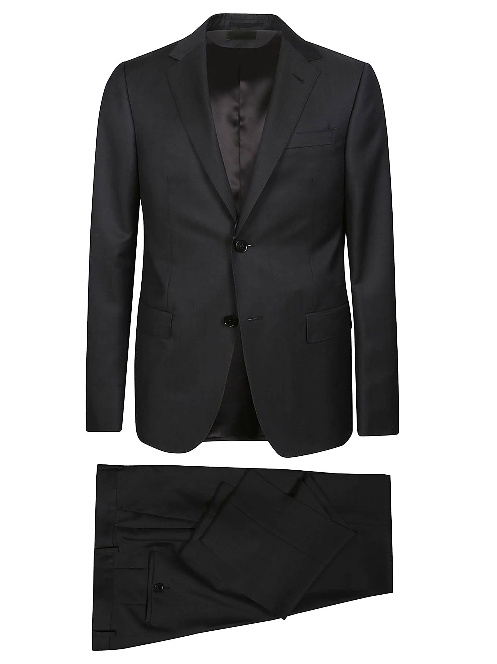 Shop Zegna Lux Tailoring Suit In Grigio Scuro
