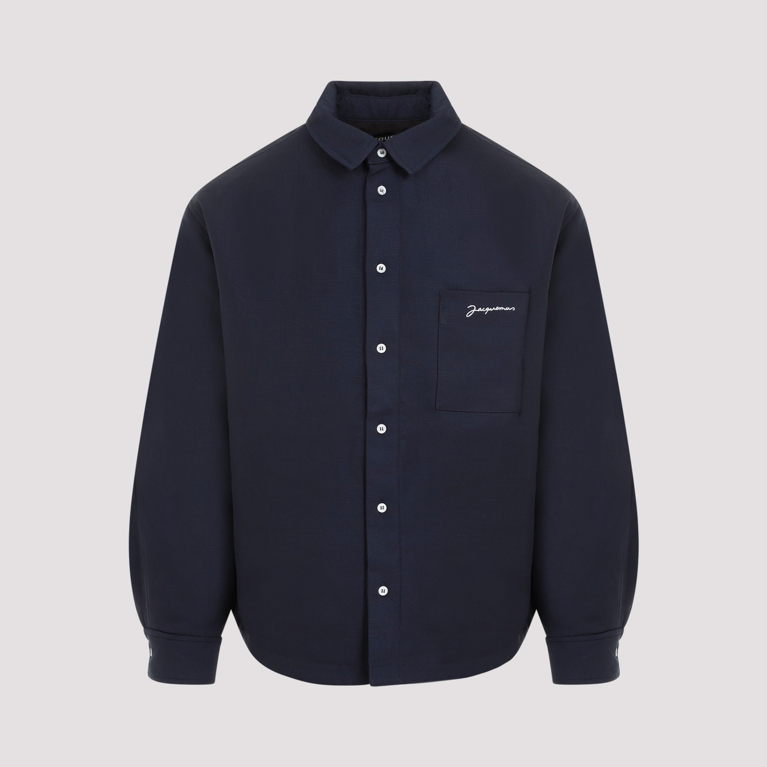 Shop Jacquemus La Chemise Boulanger Shirt In Dark Navy