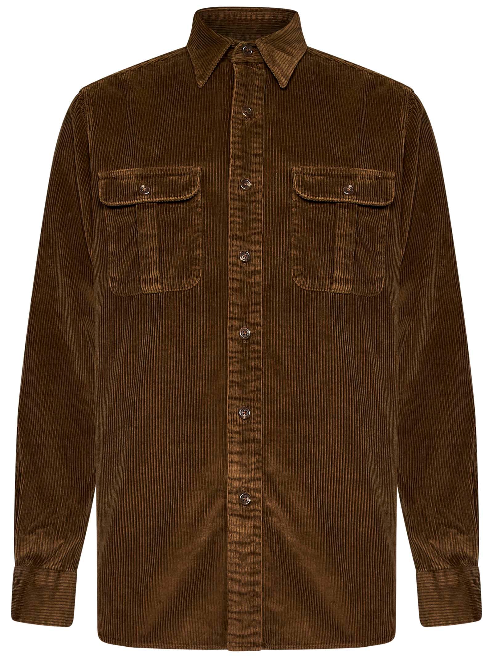 Shop Polo Ralph Lauren Shirt In Brown