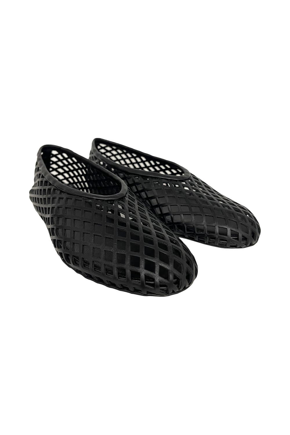 Proenza Schouler Black Tee Perforated Ballerina Flats In Black