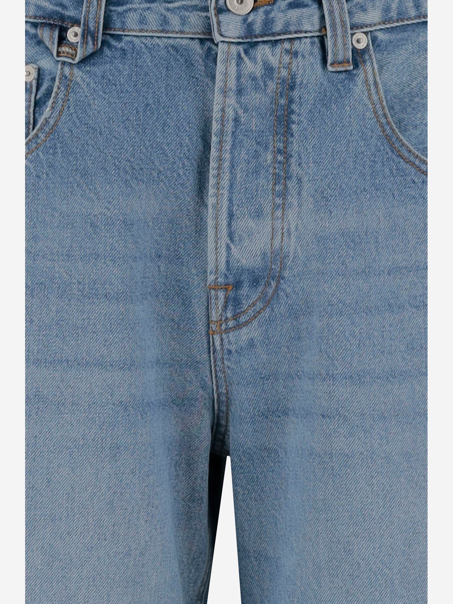 Jacquemus Denim Trousers With Belt Loops In Blue
