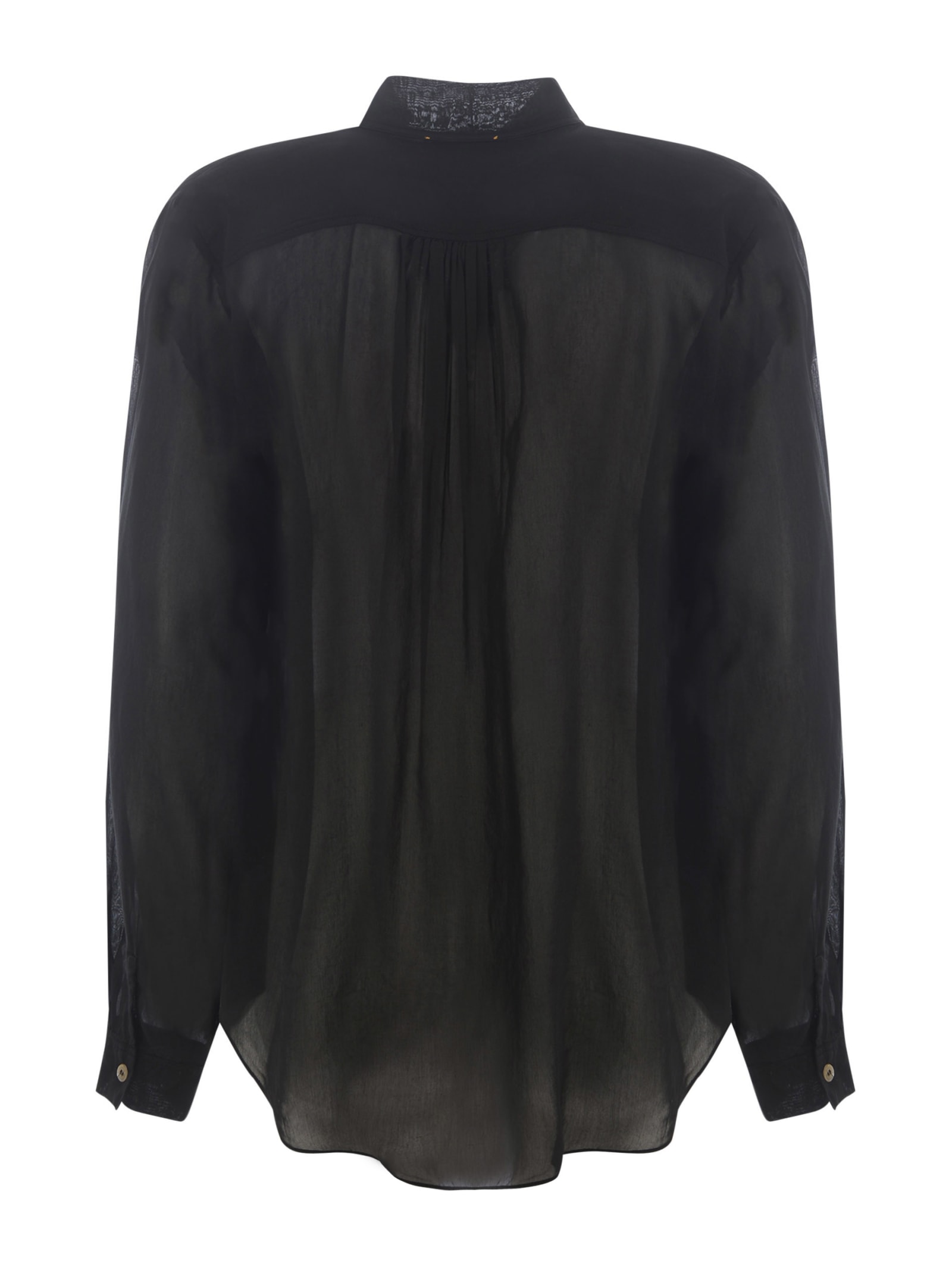 Shop Forte Forte Shirt  In Voile In Nero