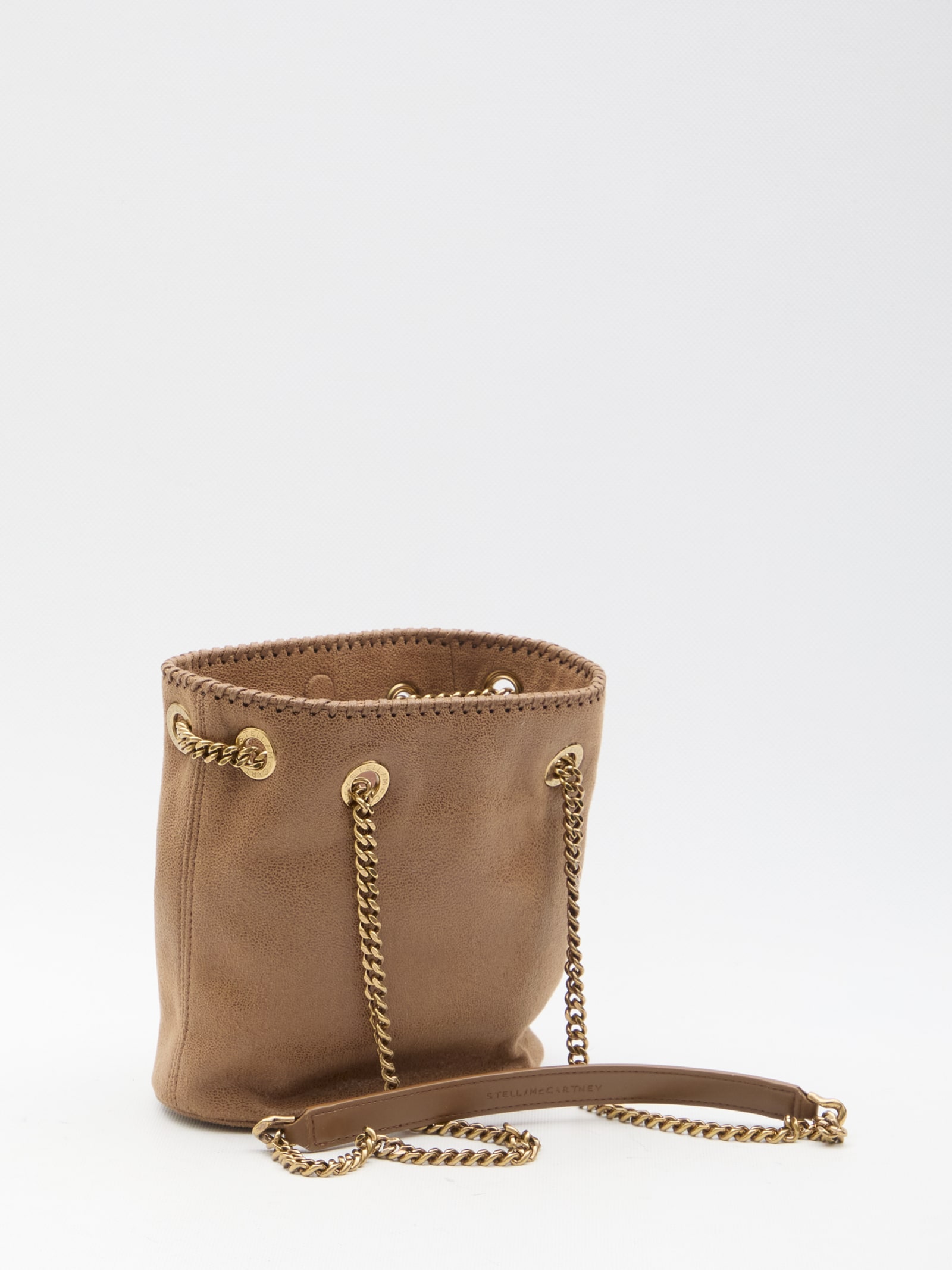 Shop Stella Mccartney Falabella Bucket Bag In Brown