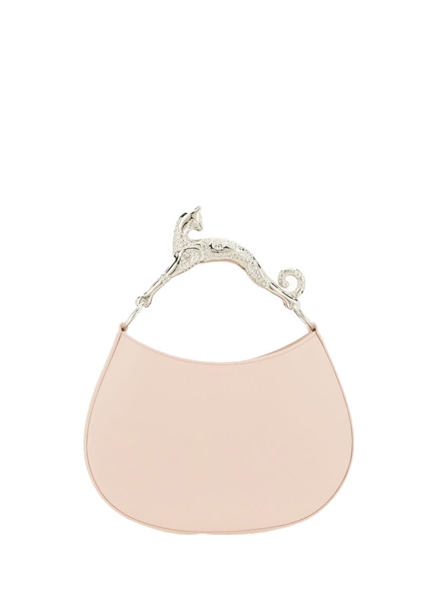 Shop Lanvin Cat Small Hobo Bag In Pink