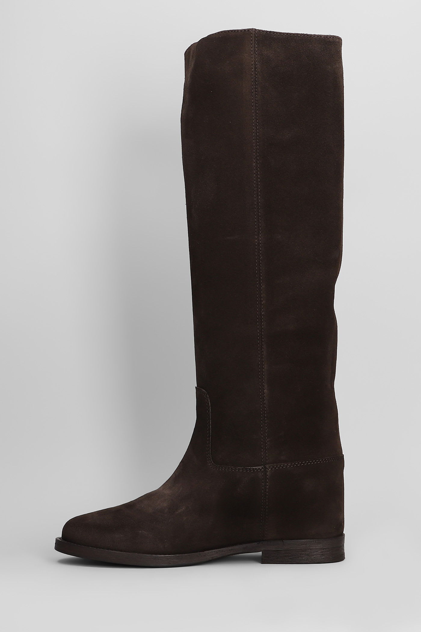 Via Roma 15 In Dark Brown Suede In Brown