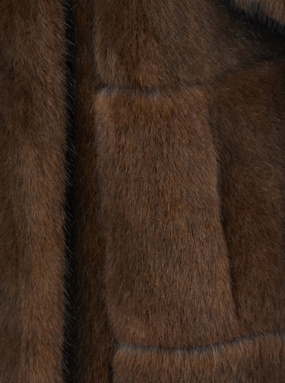 Valentini 1972 Semi-sleeveless Jacket In Faux Mink Fur. In Brown
