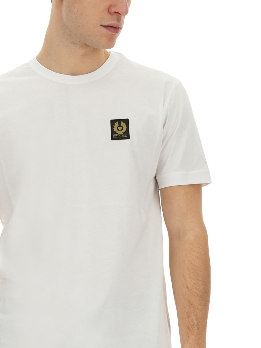 Shop Belstaff T-shirt With Logo Patch In White