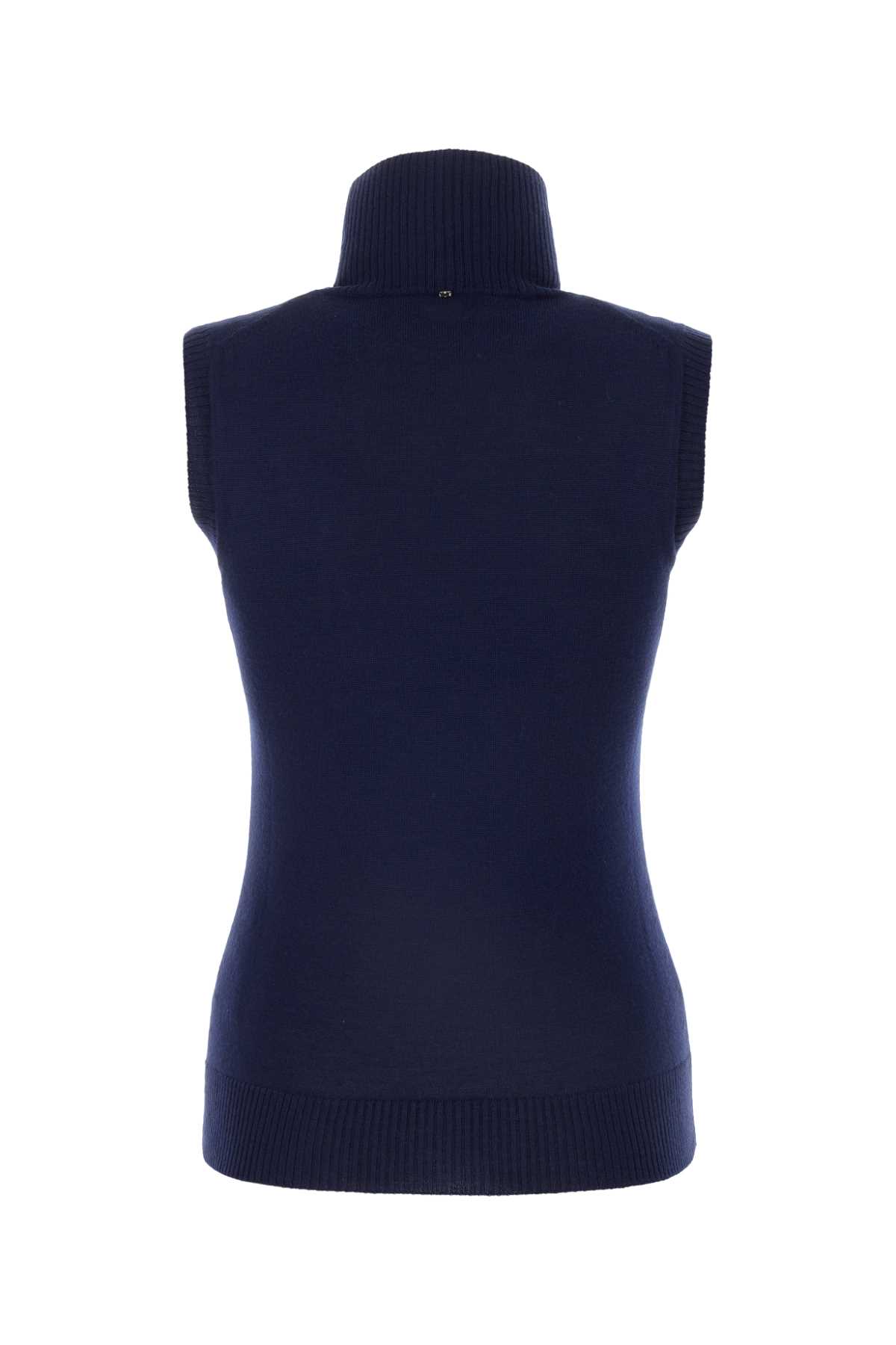 Shop Sportmax Dark Blue Wool Ardenza Vest In Inchiostro