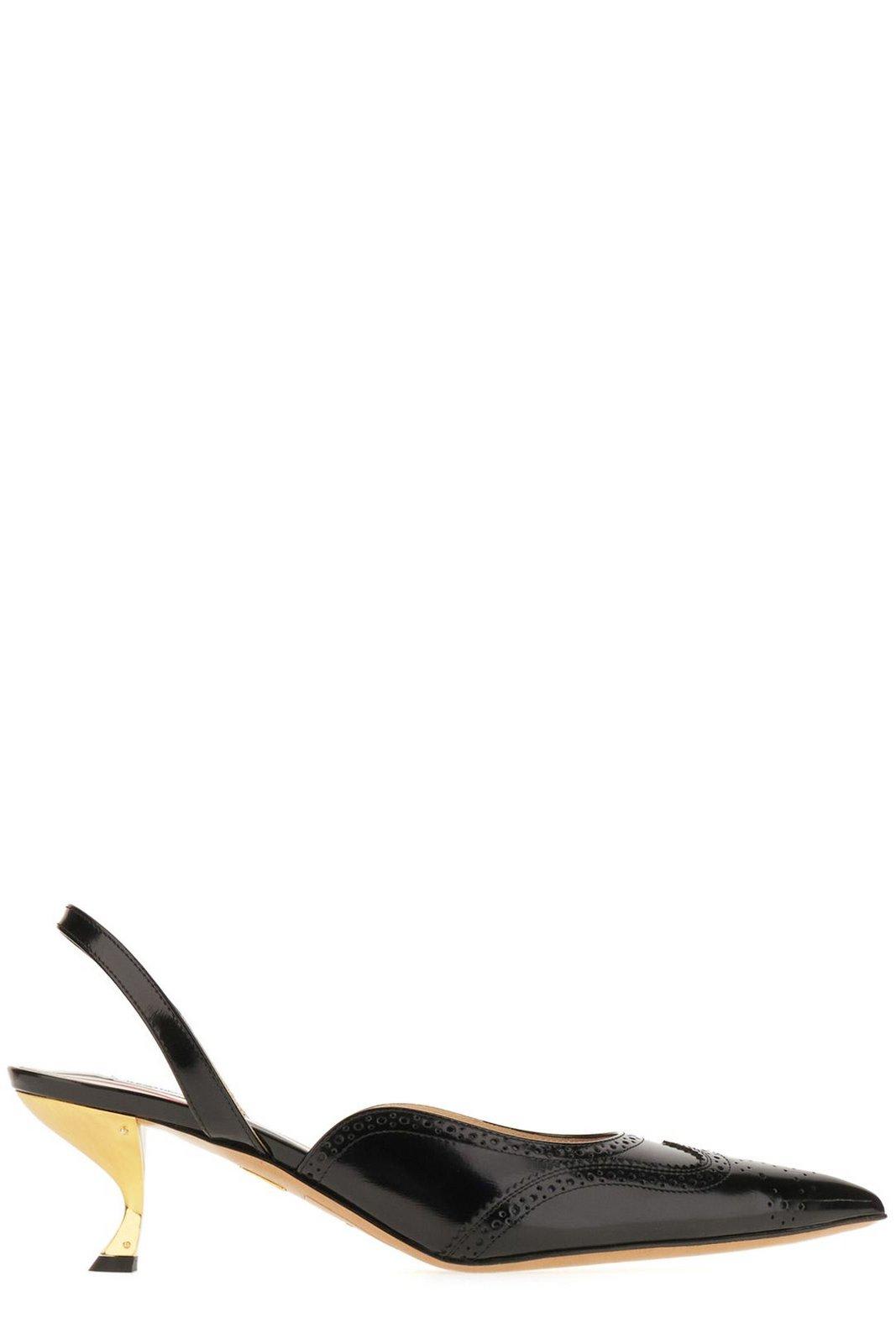 Pointed-toe Slingback Pumps
