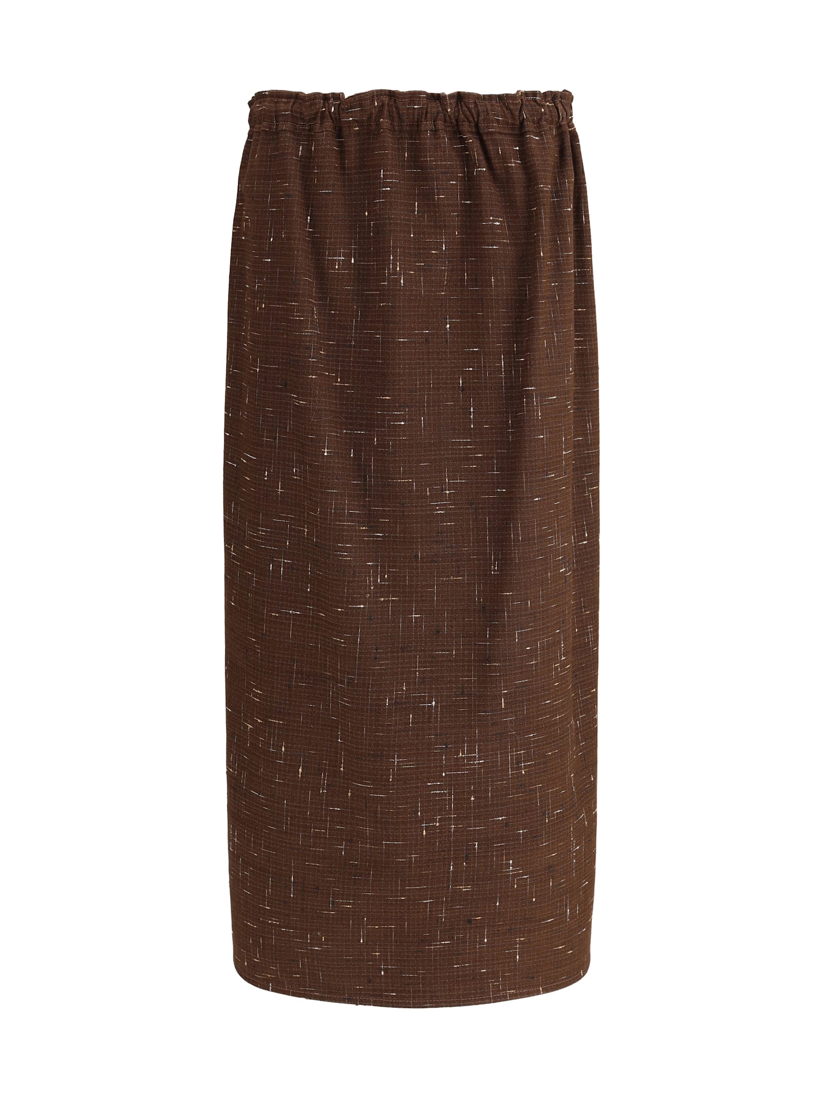 Cotton And Wool Midi Skirt