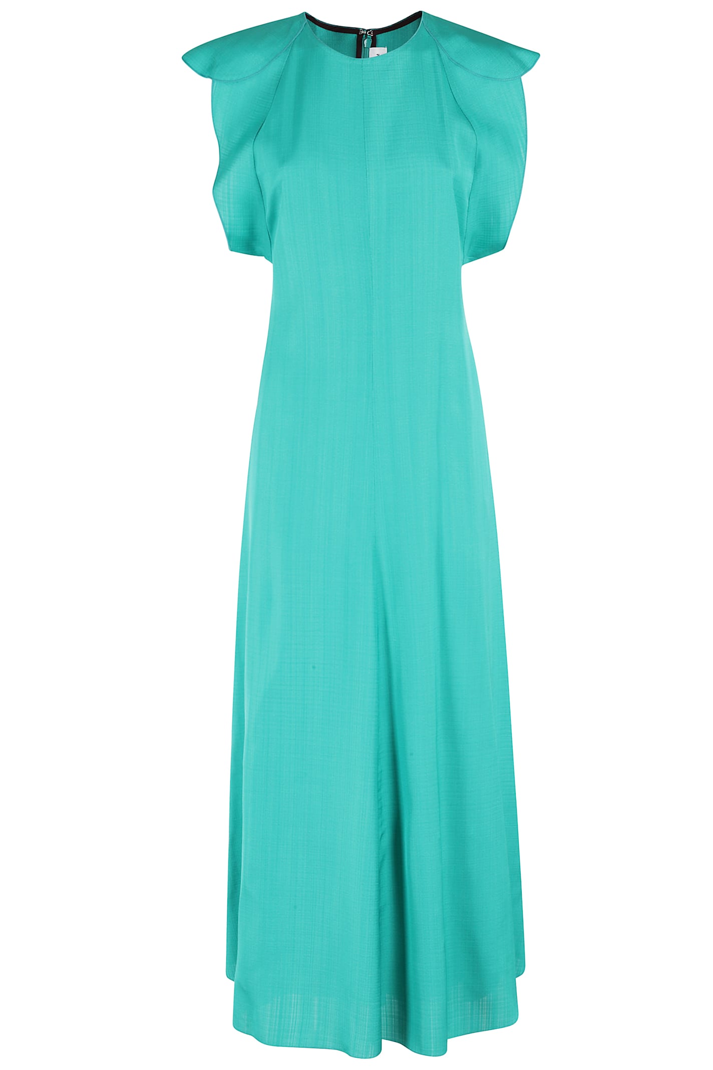 Folded Cap Sleeve Midi Dress