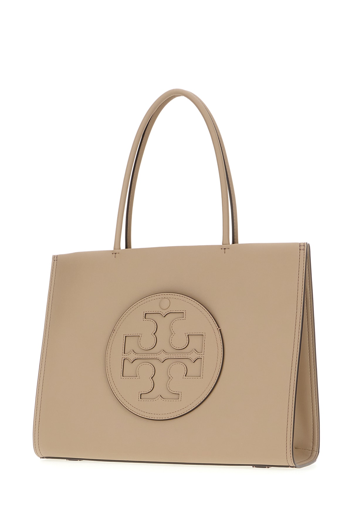 Shop Tory Burch Cappuccino Synthetic Leather Ella Bio Small Shopping Bag In Clay