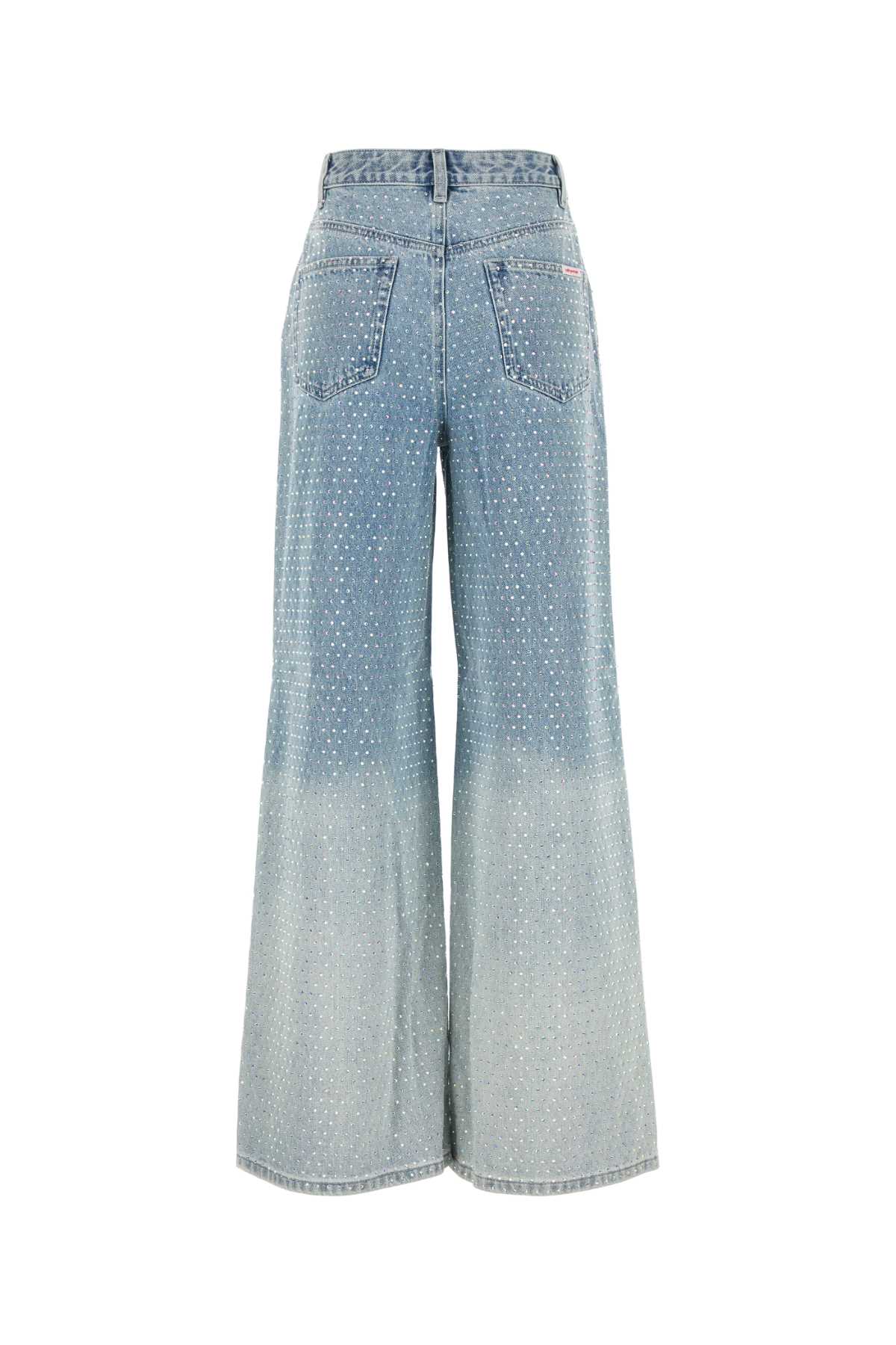 SELF-PORTRAIT DENIM WIDE-LEG JEANS