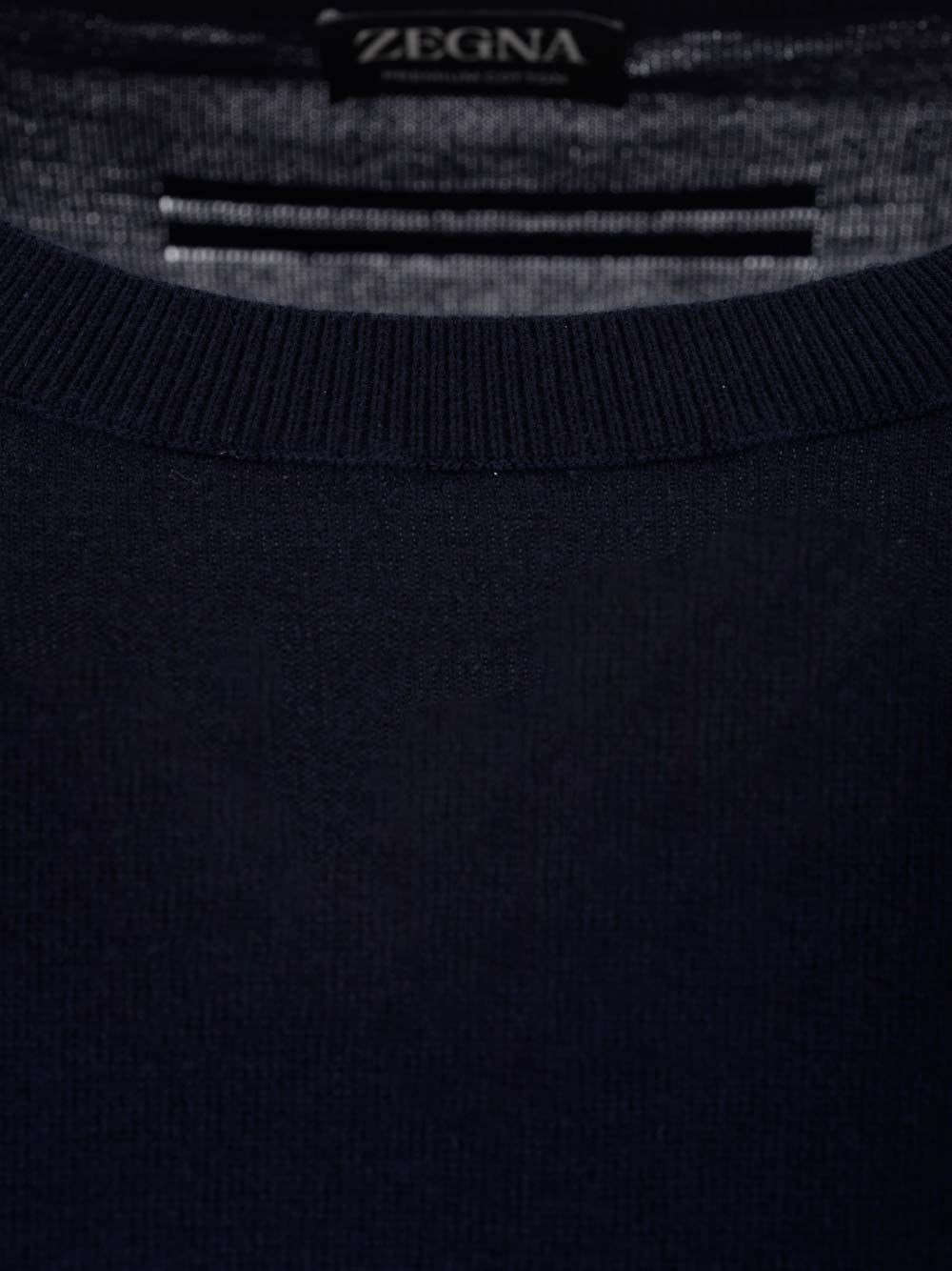 Shop Zegna Premium Cotton Sweater In Blue