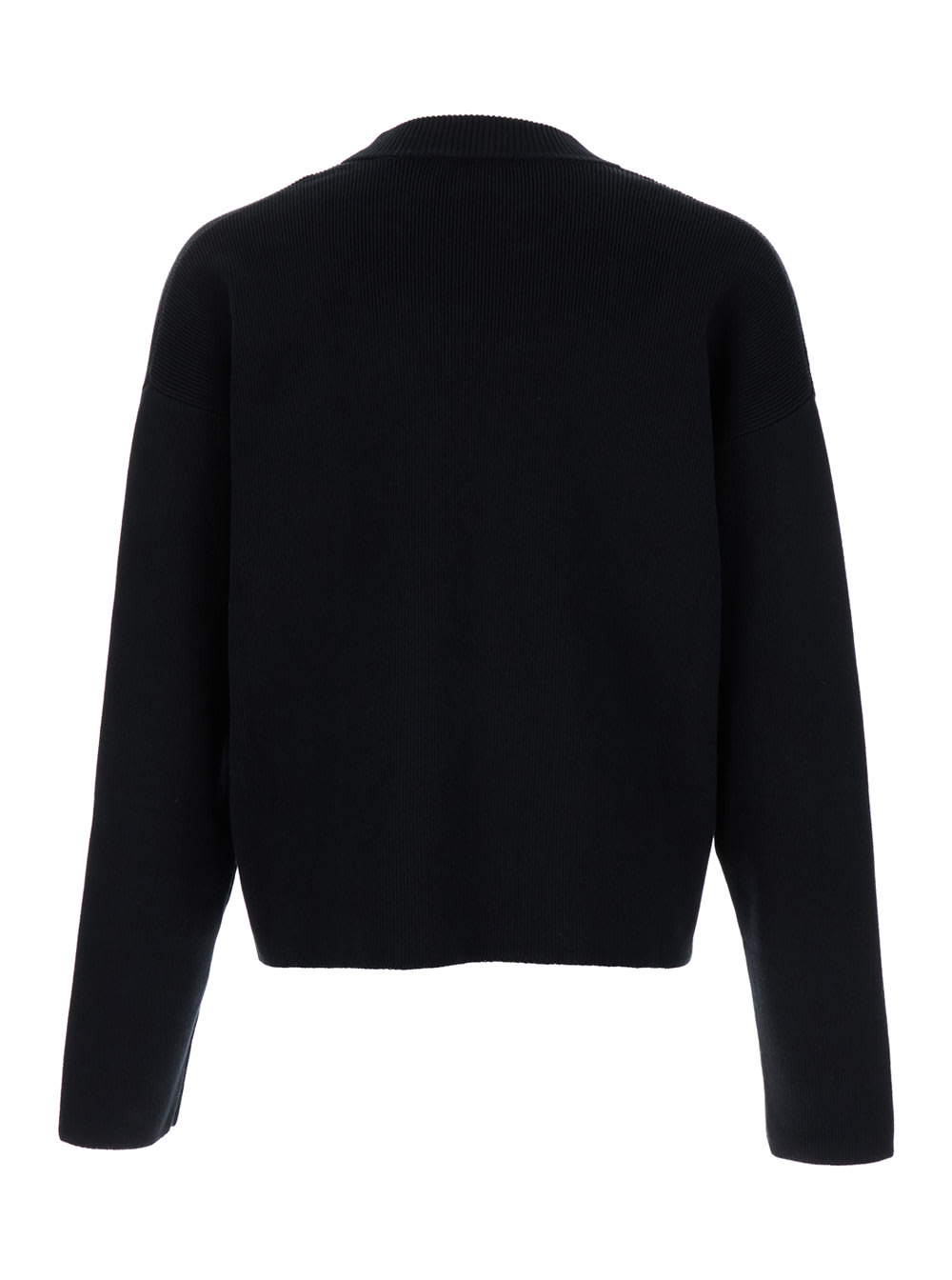 Shop Ami Alexandre Mattiussi Black Crewneck Sweatshirt With Adc Embroidery In Cotton Blend Man