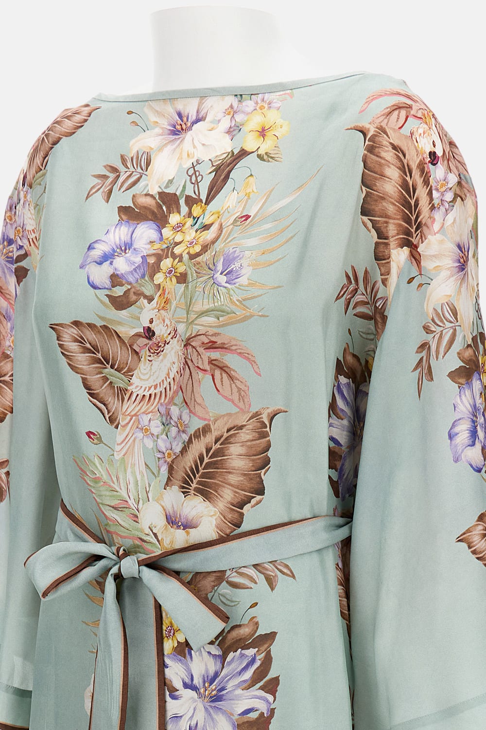 Zimmermann Floral-print Belted Dress In Multi