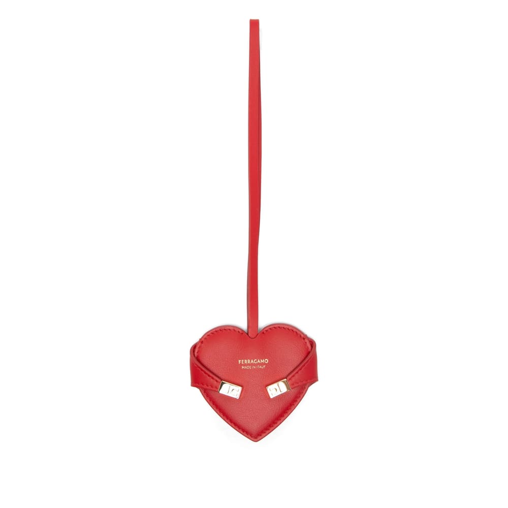 Ferragamo Hug Heart Mirror Charm In Red