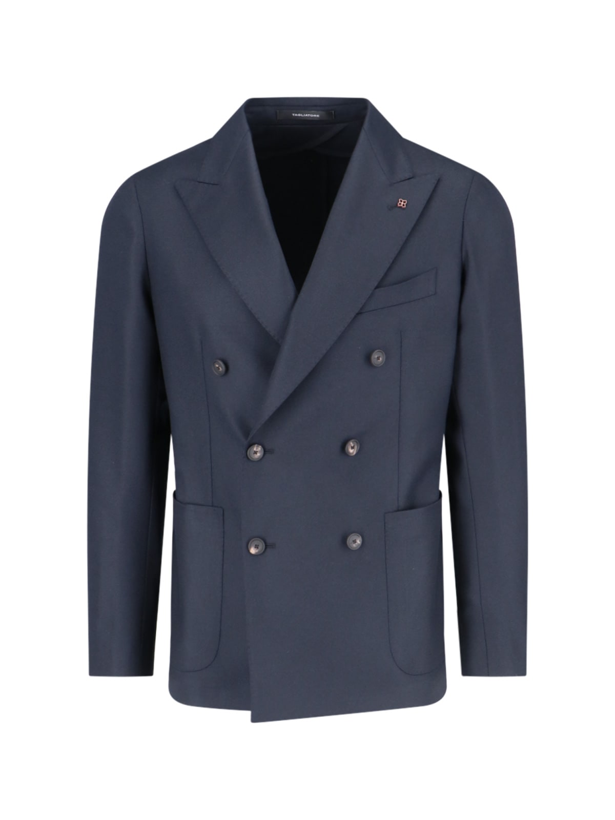 Shop Tagliatore Double-breasted Jacket In Blue