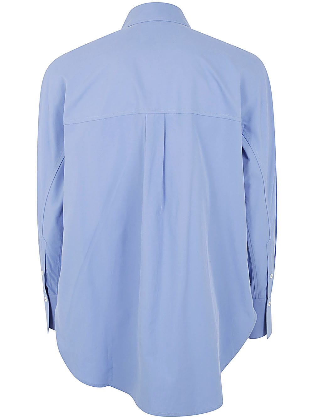 Shop Totême Kimono Sleeve Poplin Shirt In Cornflower