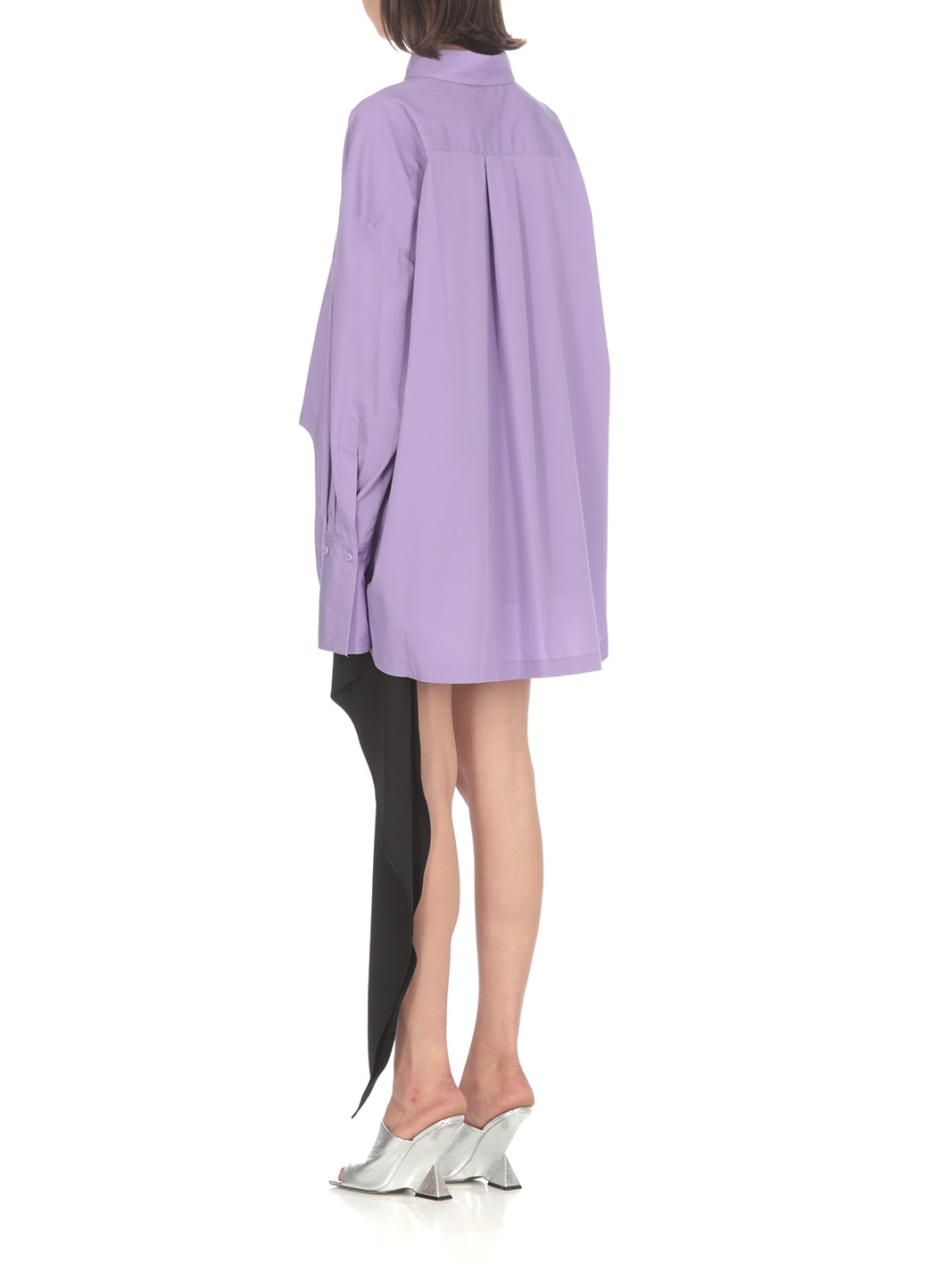 Attico Riley Mini Skirt In Black Virgin Wool In Black