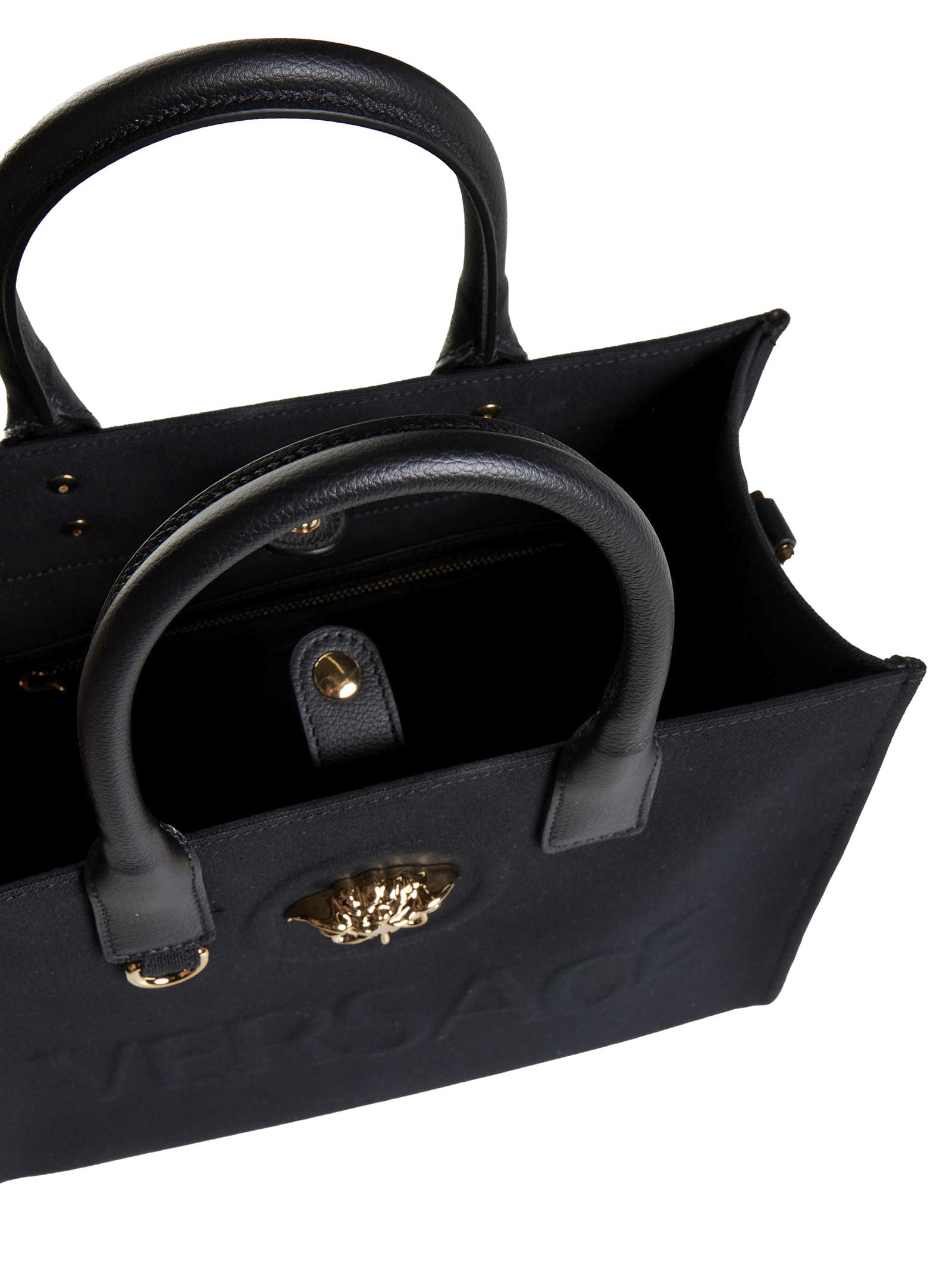 Versace Tote In Nero+oro