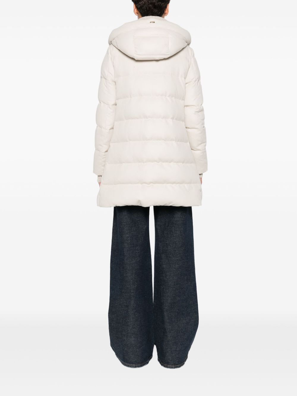 Herno Women Midi Down Jacket In White