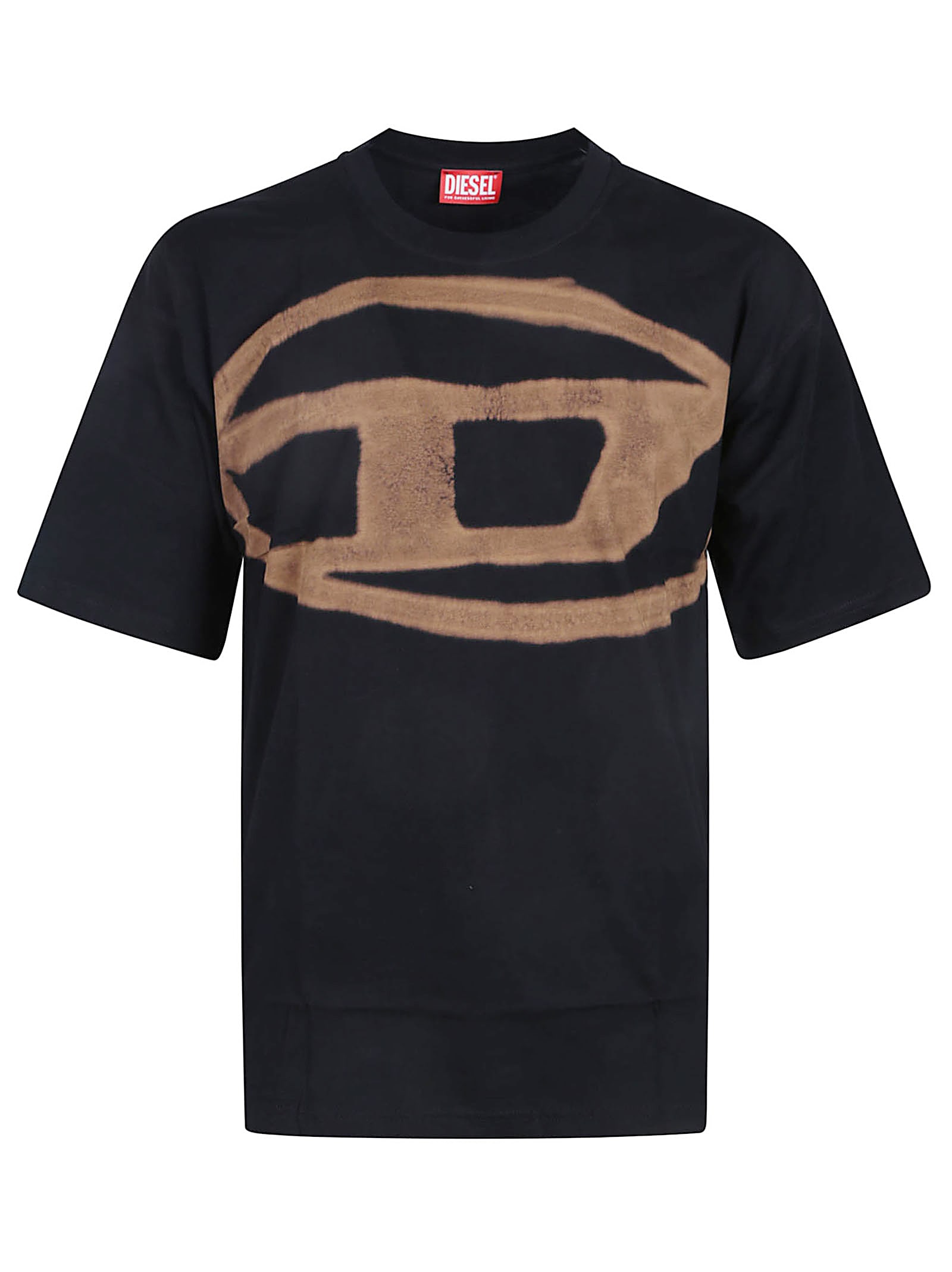 Diesel Men T-boxt-bleach T-shirt With Print In Black