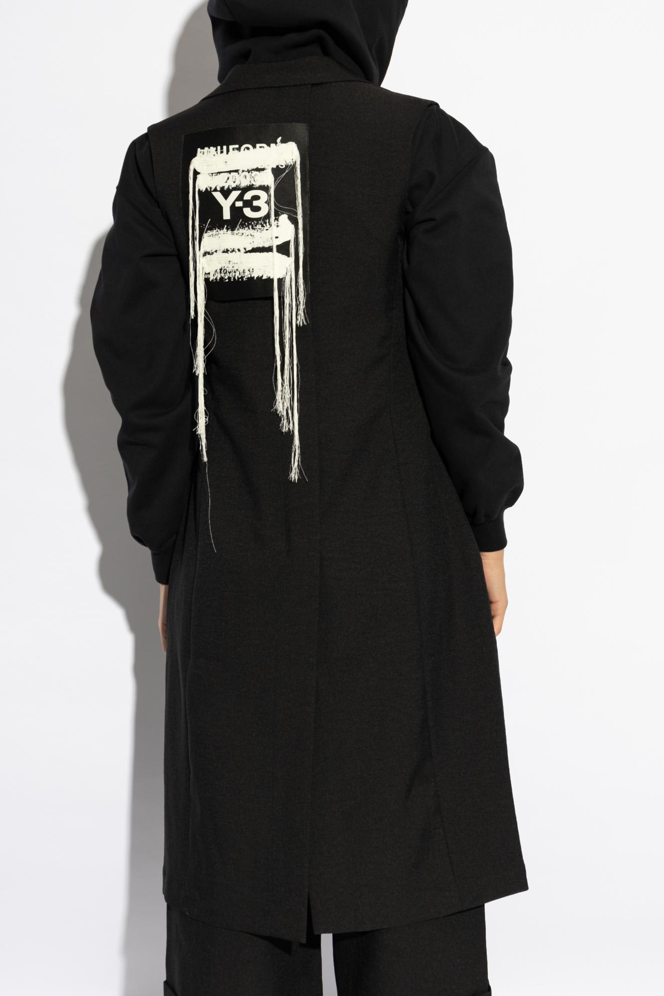Y-3 Long Vest With Fringes In Black