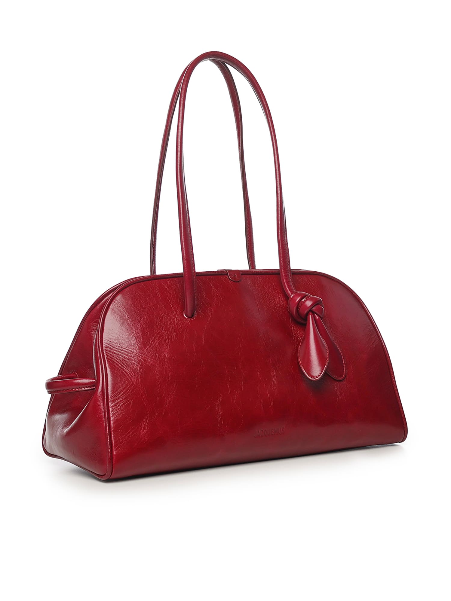 Jacquemus Le Turismo Soft Calf Leather Shoulder Bag In Burgundy