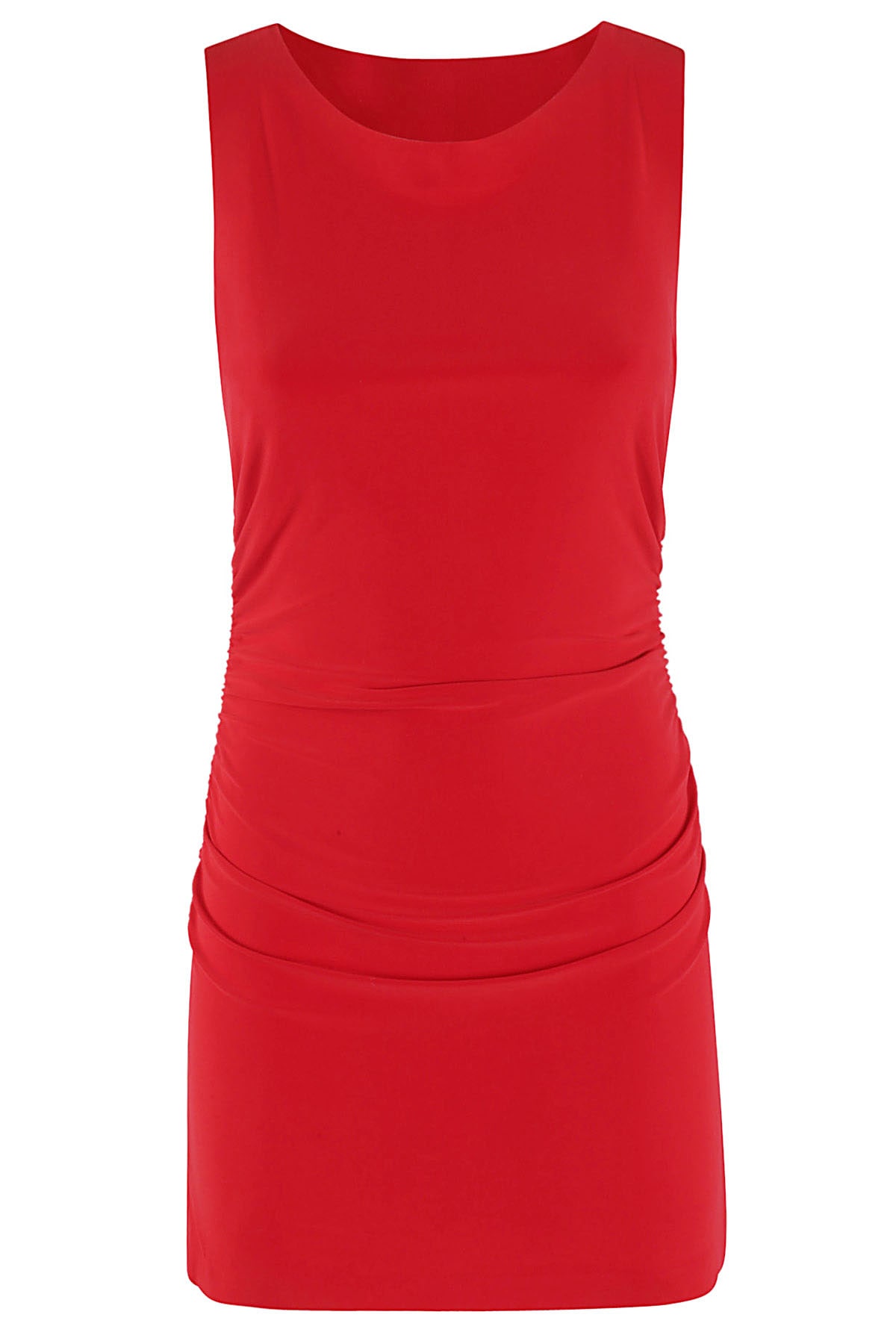 Shop Norma Kamali Sleeveless Pickleball In Tiger Red