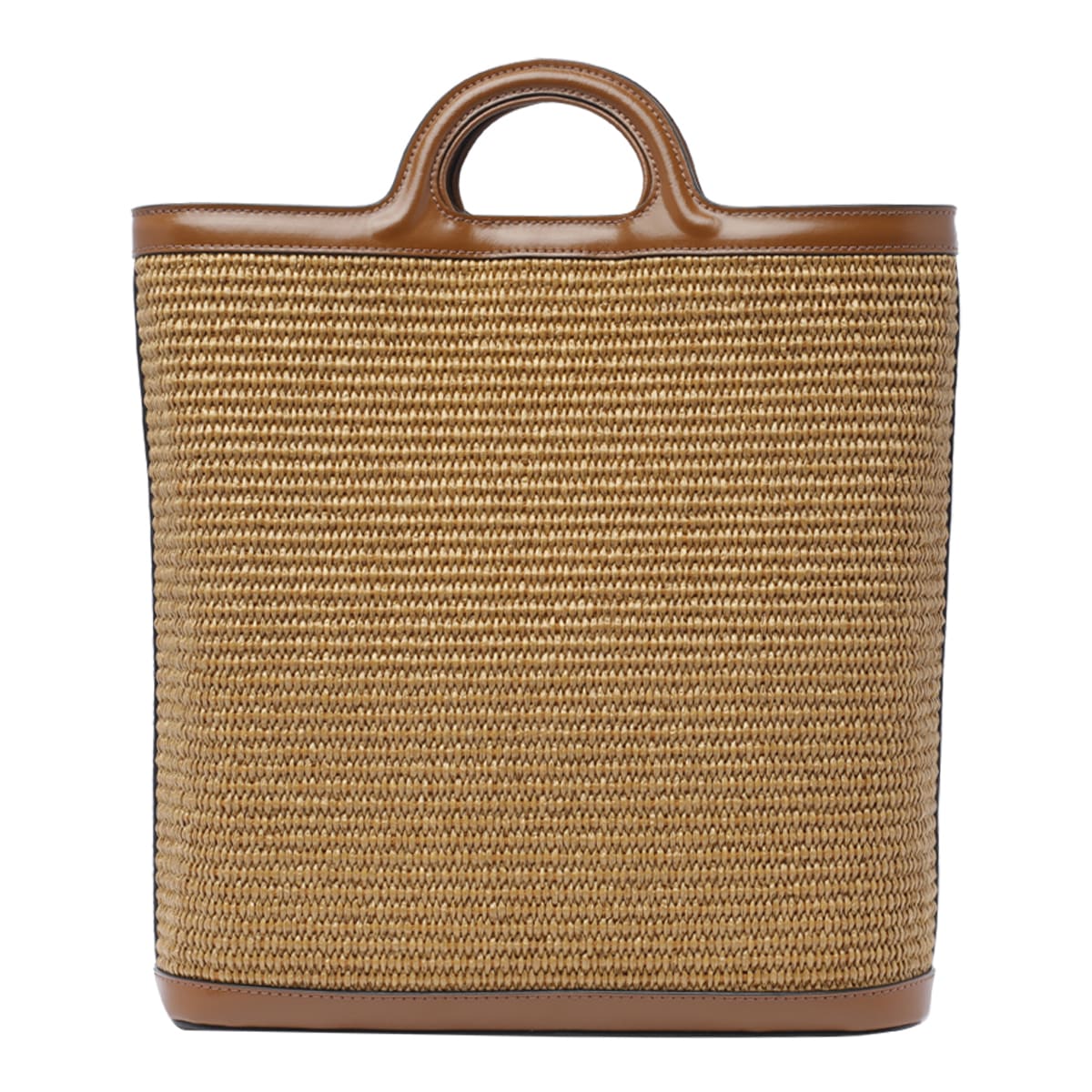 Shop Marni Tropicalia Handbag In Brown