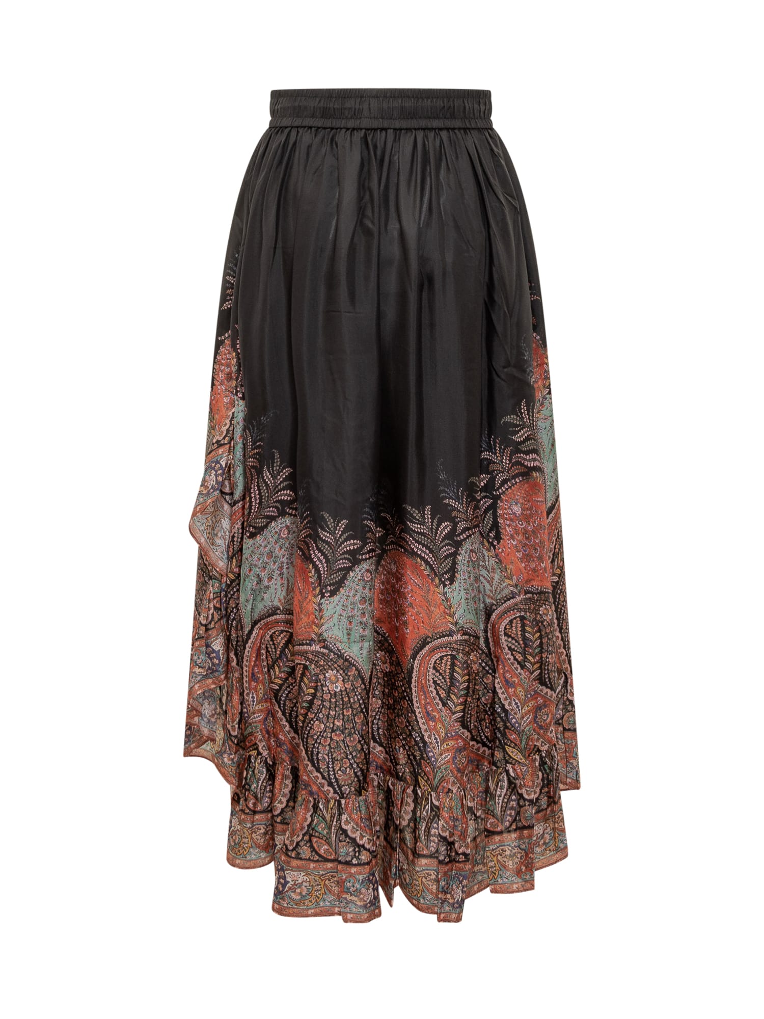 Zimmermann Rhiannon Ruffle Maxi Skirt In Black