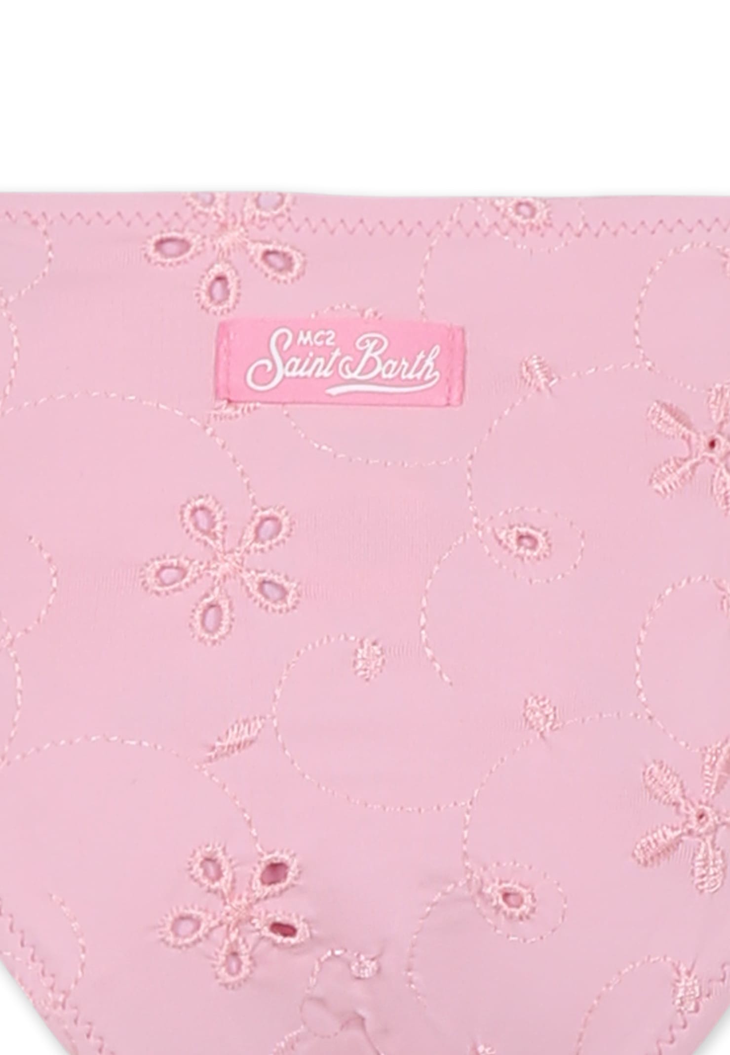Mc2 Saint Barth Pink Bikini For Girl With Flowers In Pink
