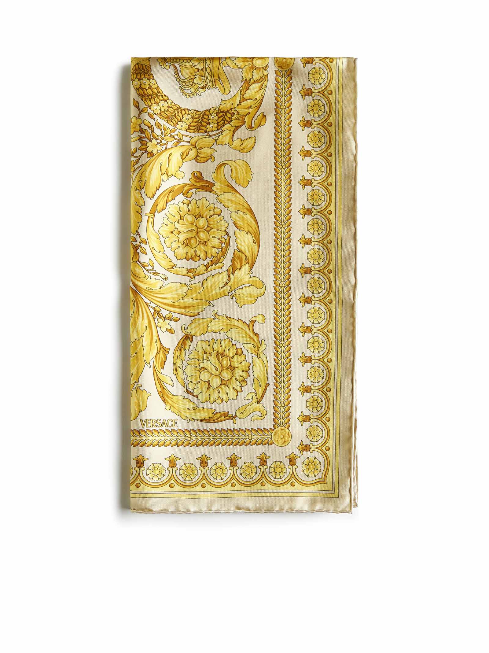 Shop Versace Scarf In Champagne