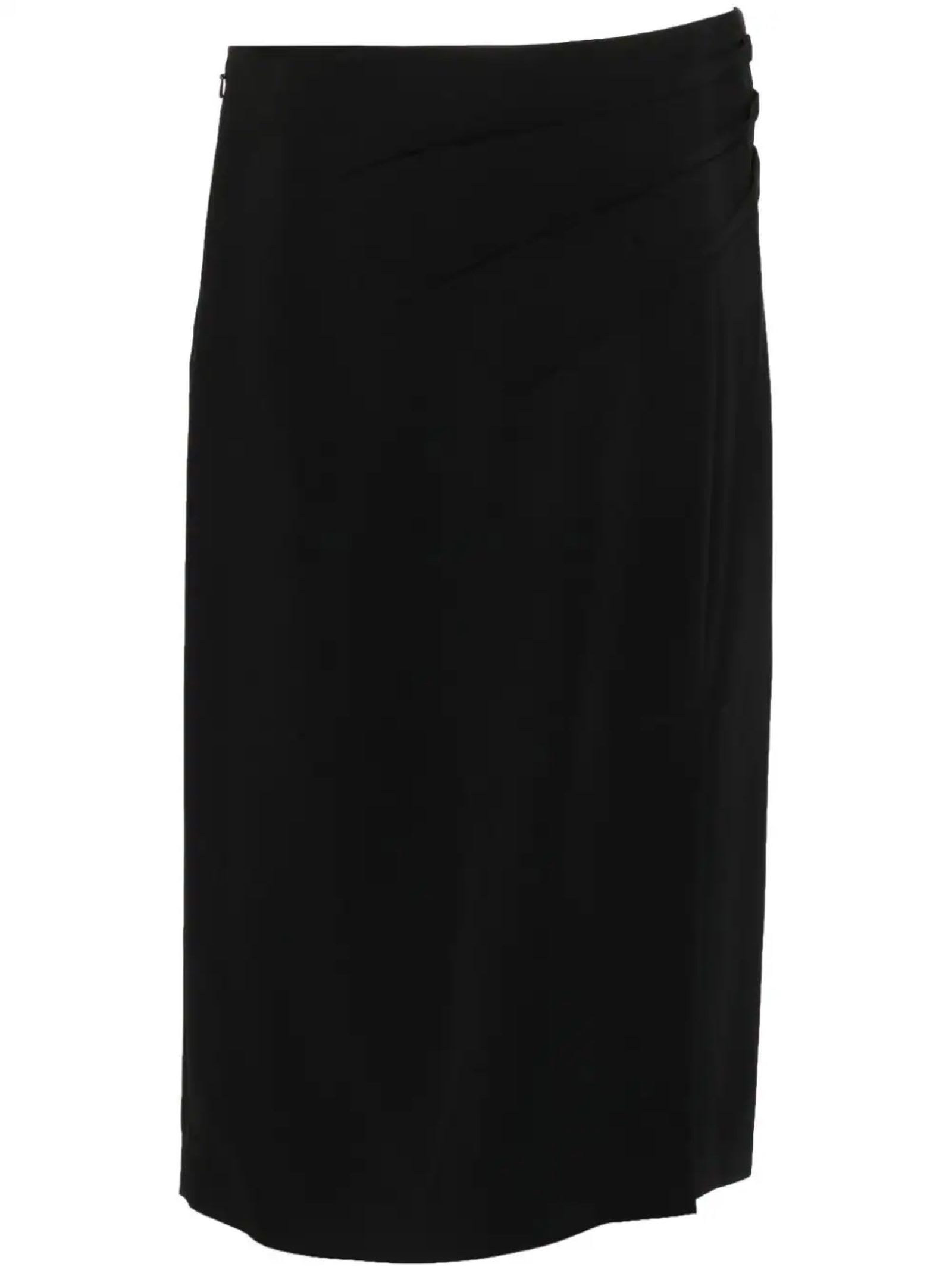 Alberta Ferretti Black Midi Skirt